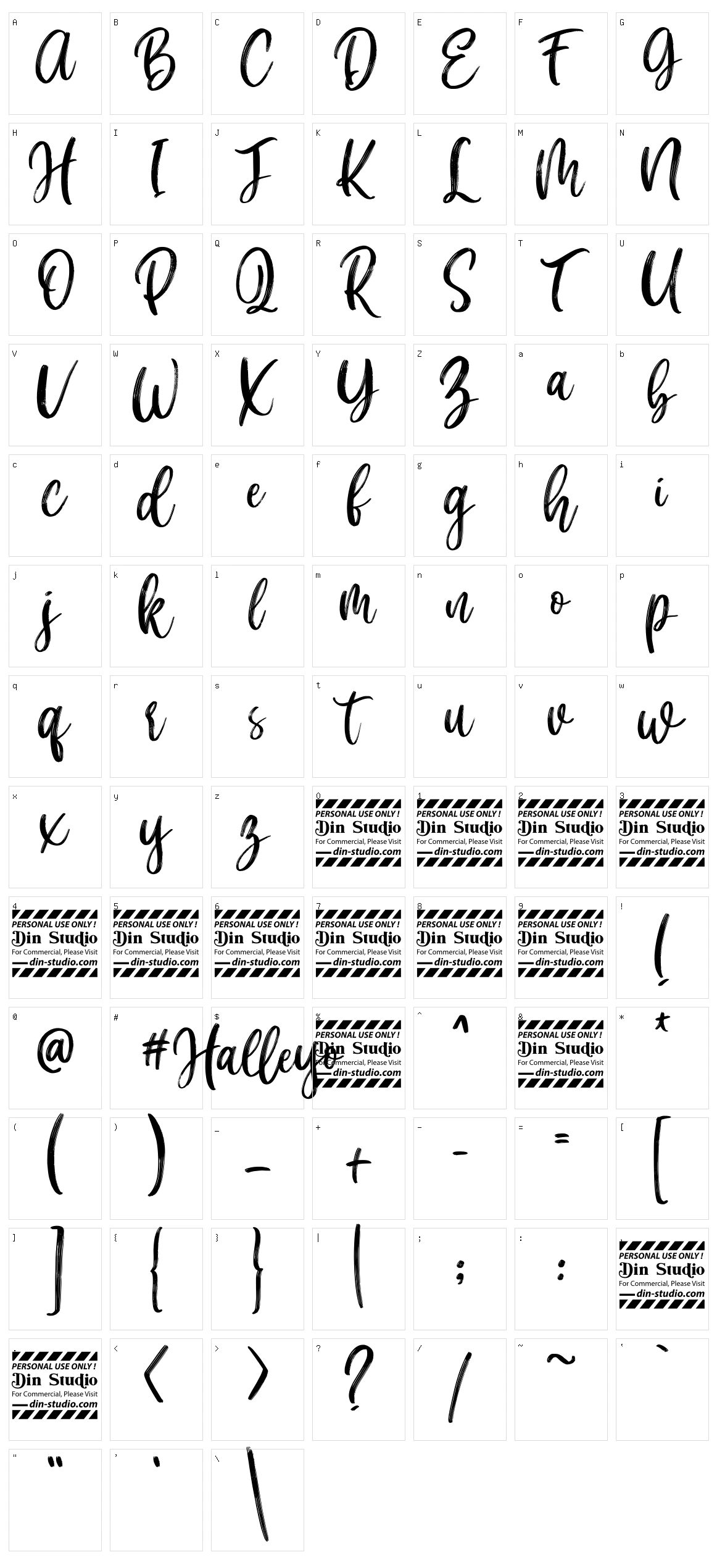 Halleyo Character Set