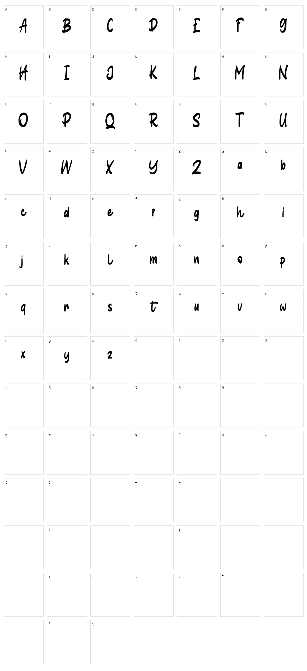 Hallou Character Set