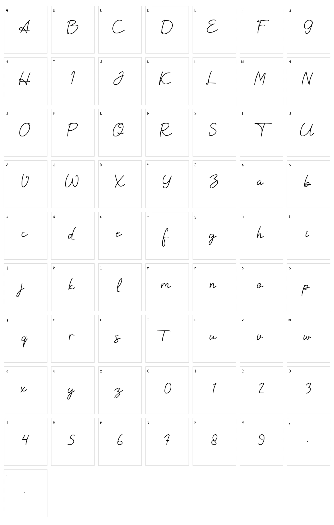 Hallysoon Character Set