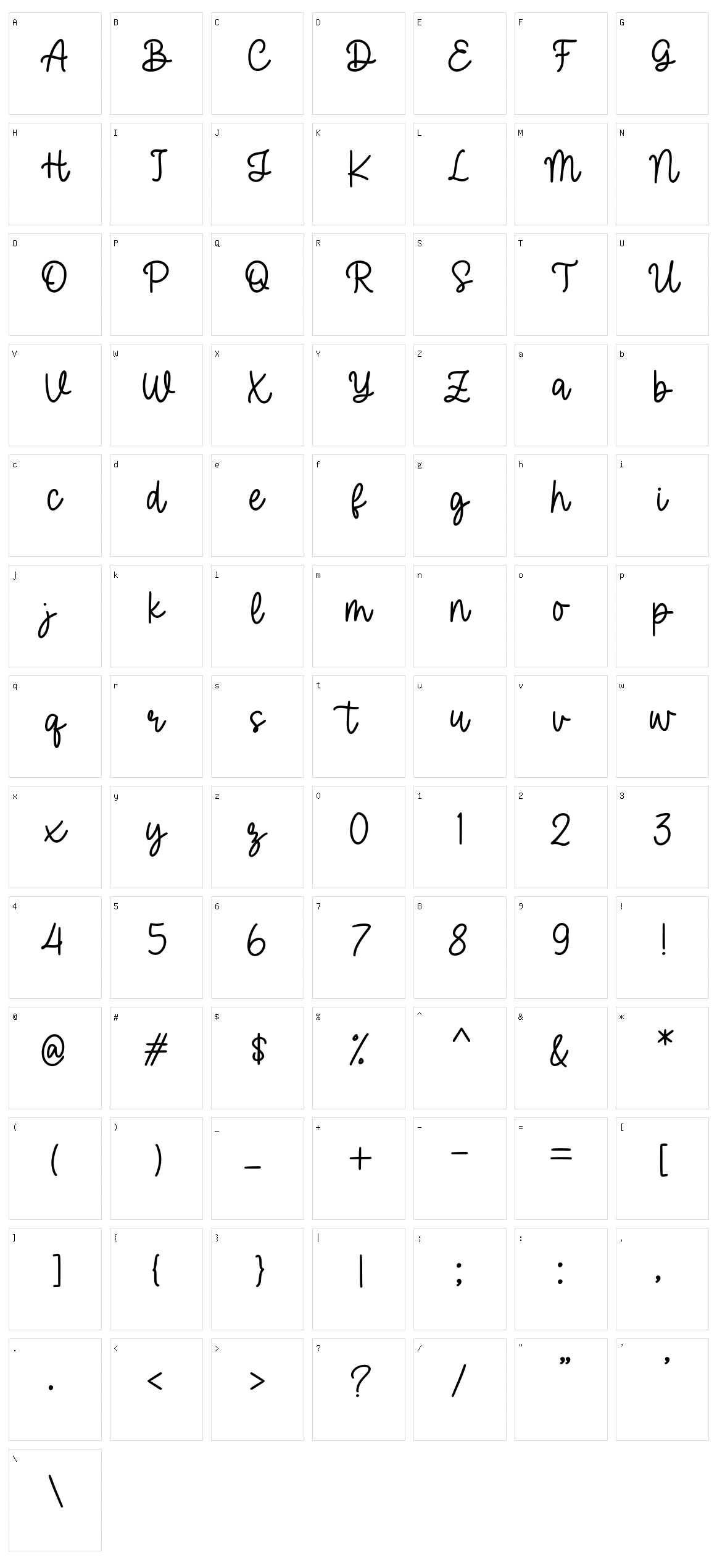 Halmera Character Set