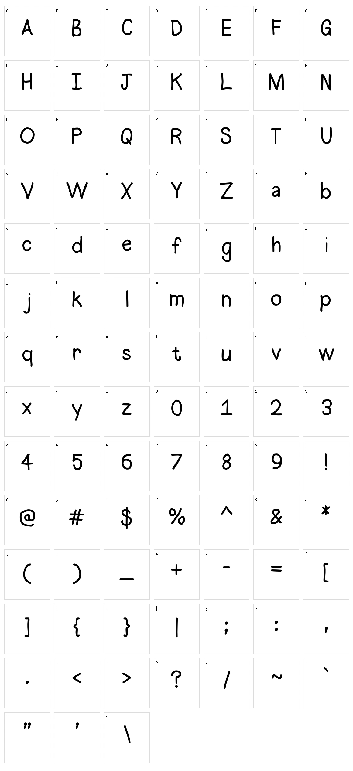 Halogen Character Set