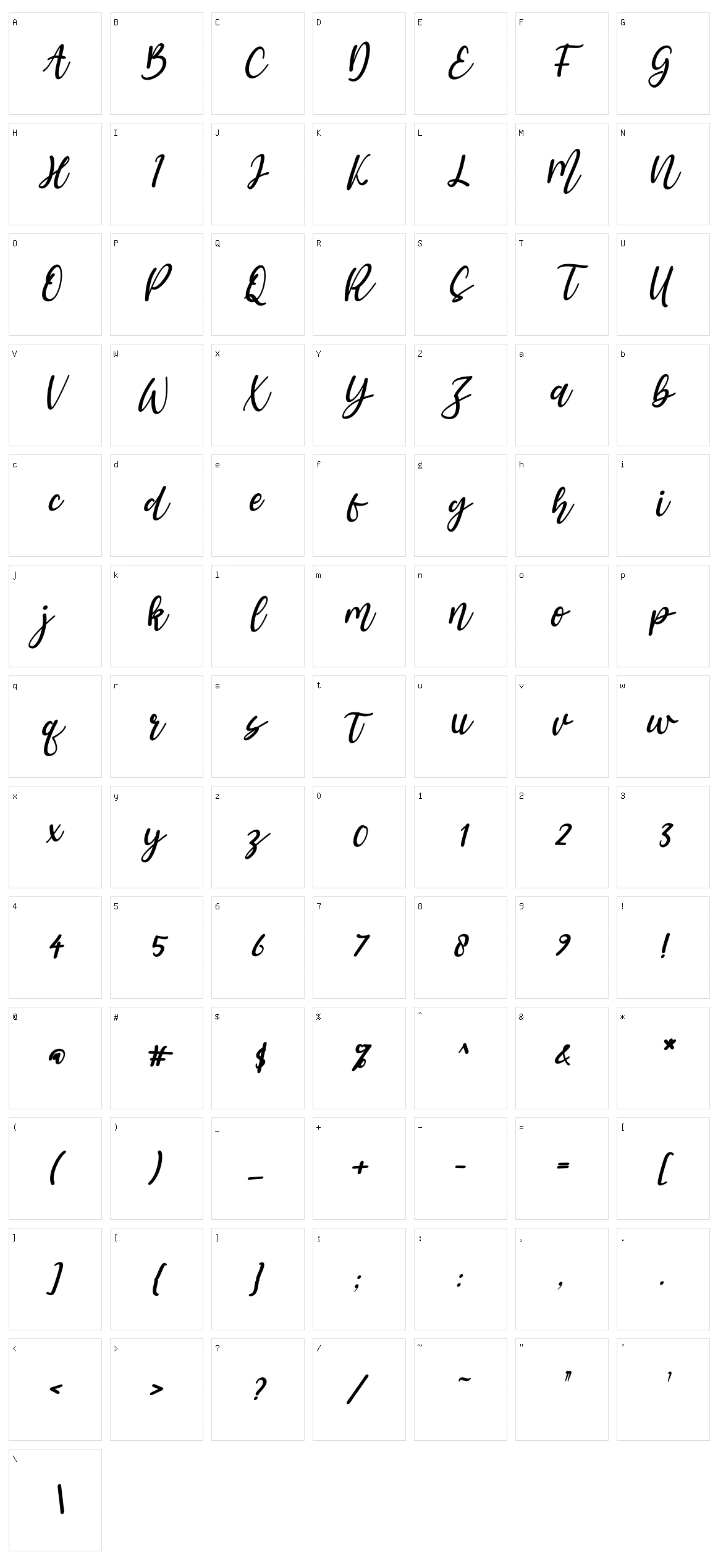 Halymah Character Set