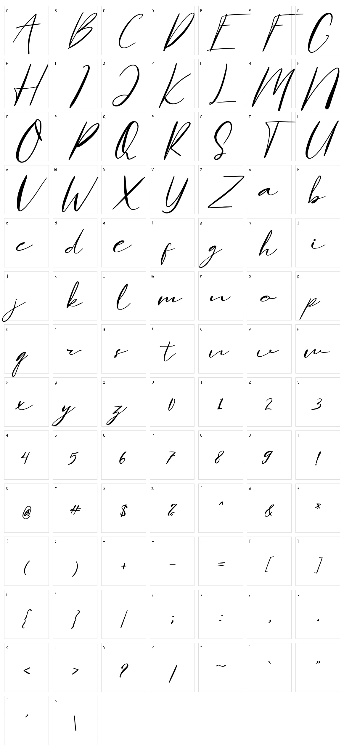 Hamburgen Signature Character Set