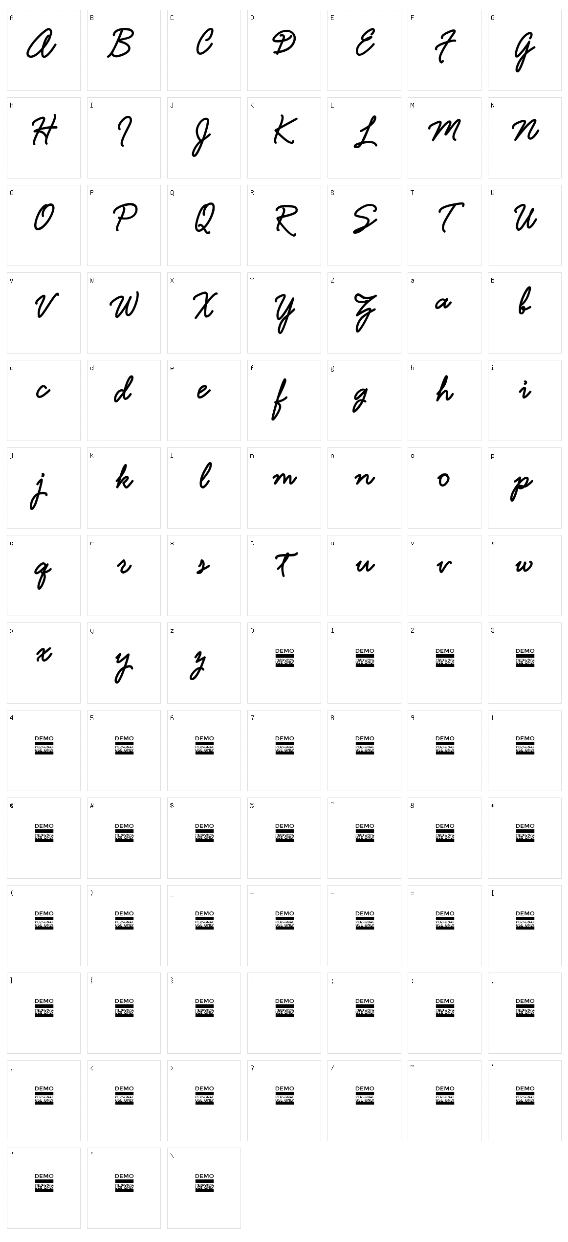 Hamline Character Set