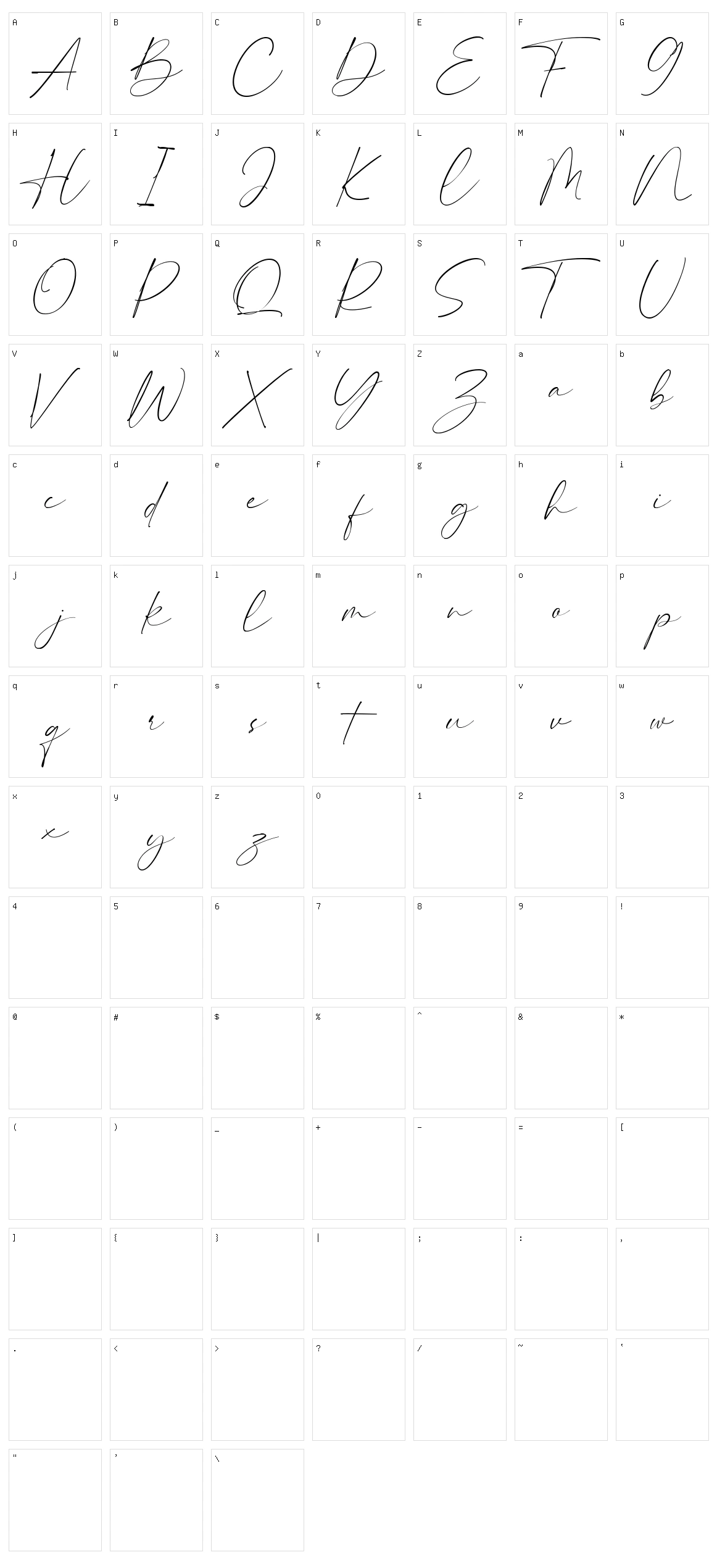 Hammington Character Set