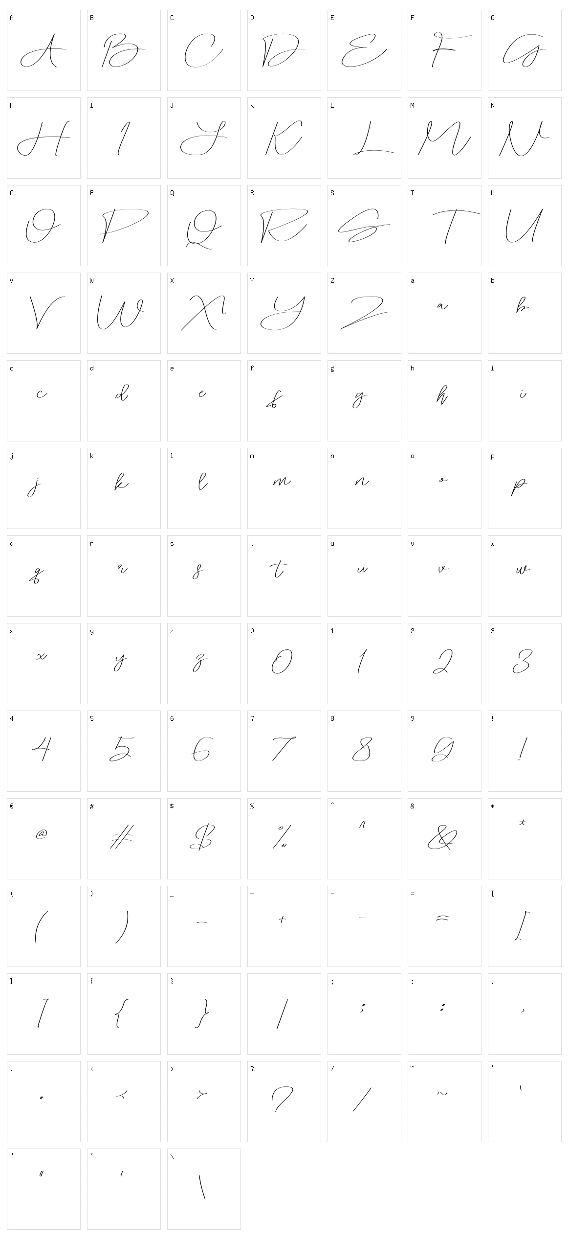 Hamtores Character Set