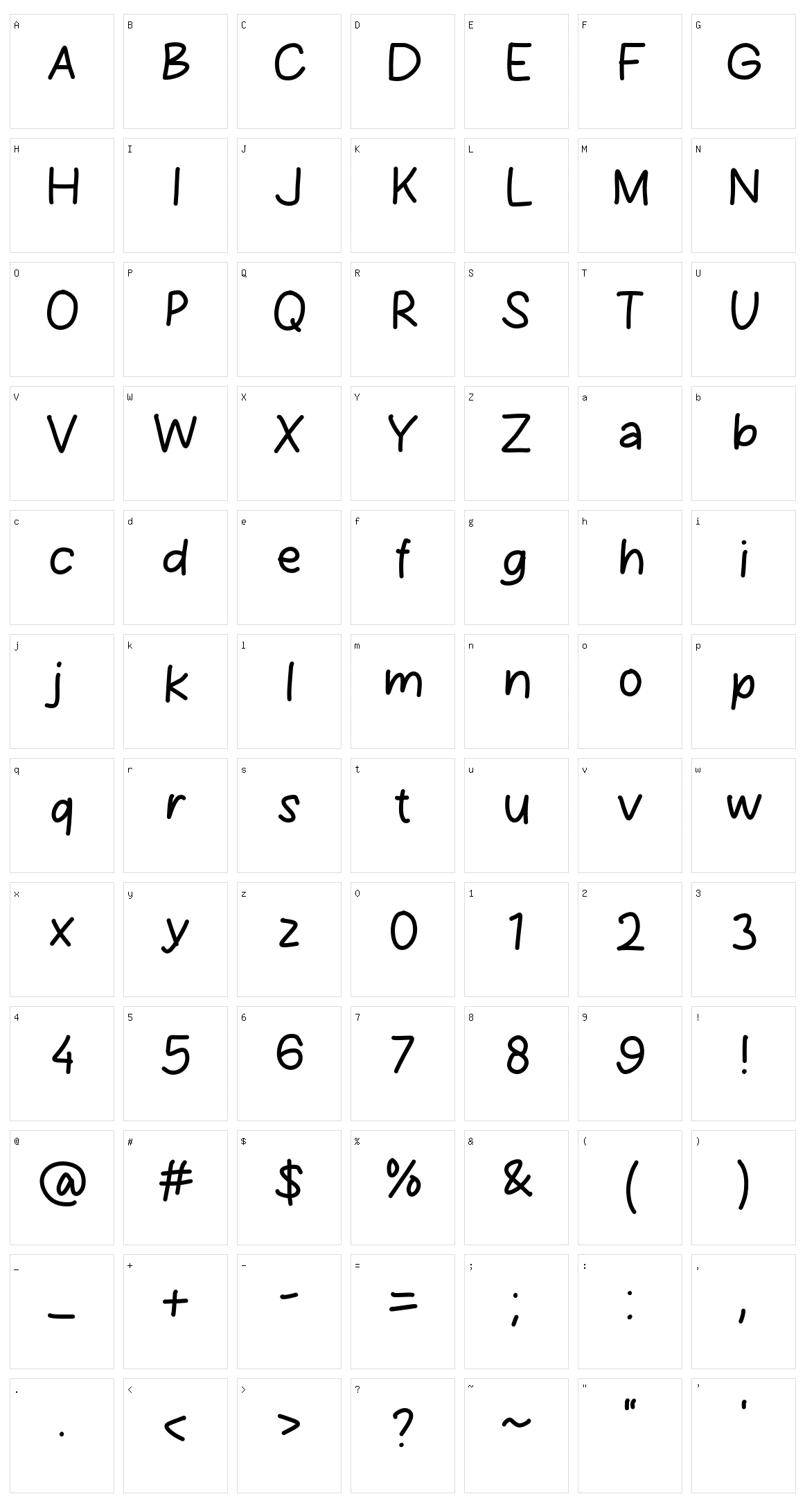 Hand Craft Character Set