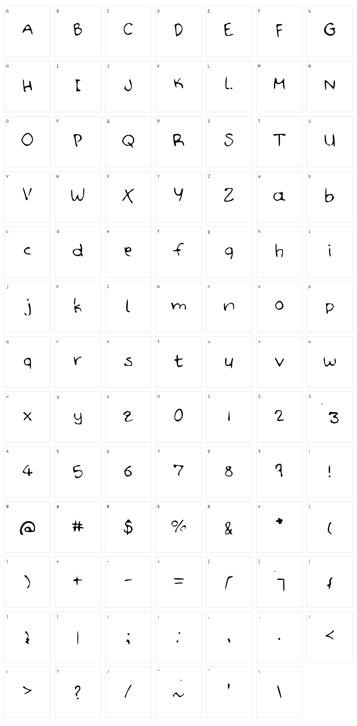 Hand Doodle Character Set