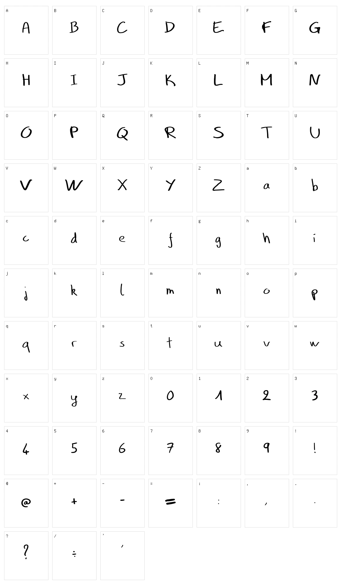 Hand of Ben Character Set