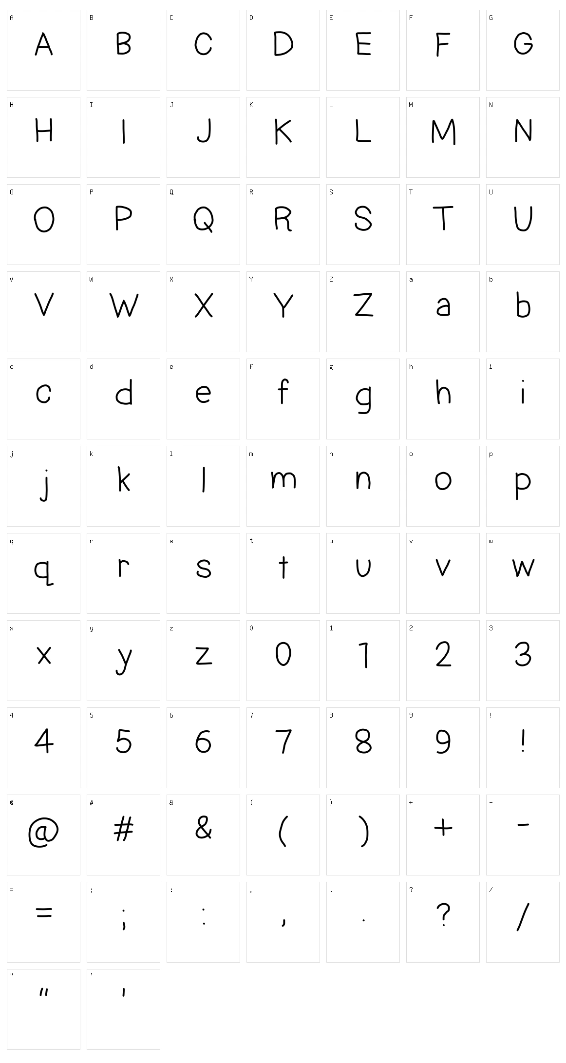 Hand Power Character Set