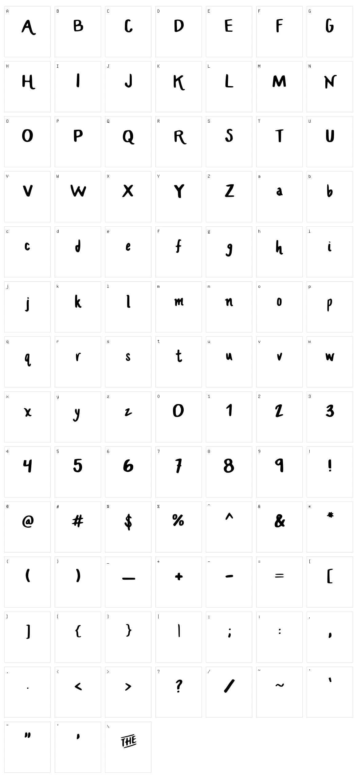 HandCrafted Maddy Character Set