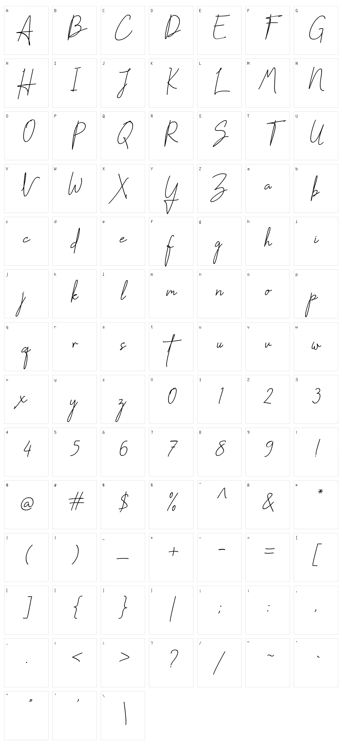 Handikraf Character Set
