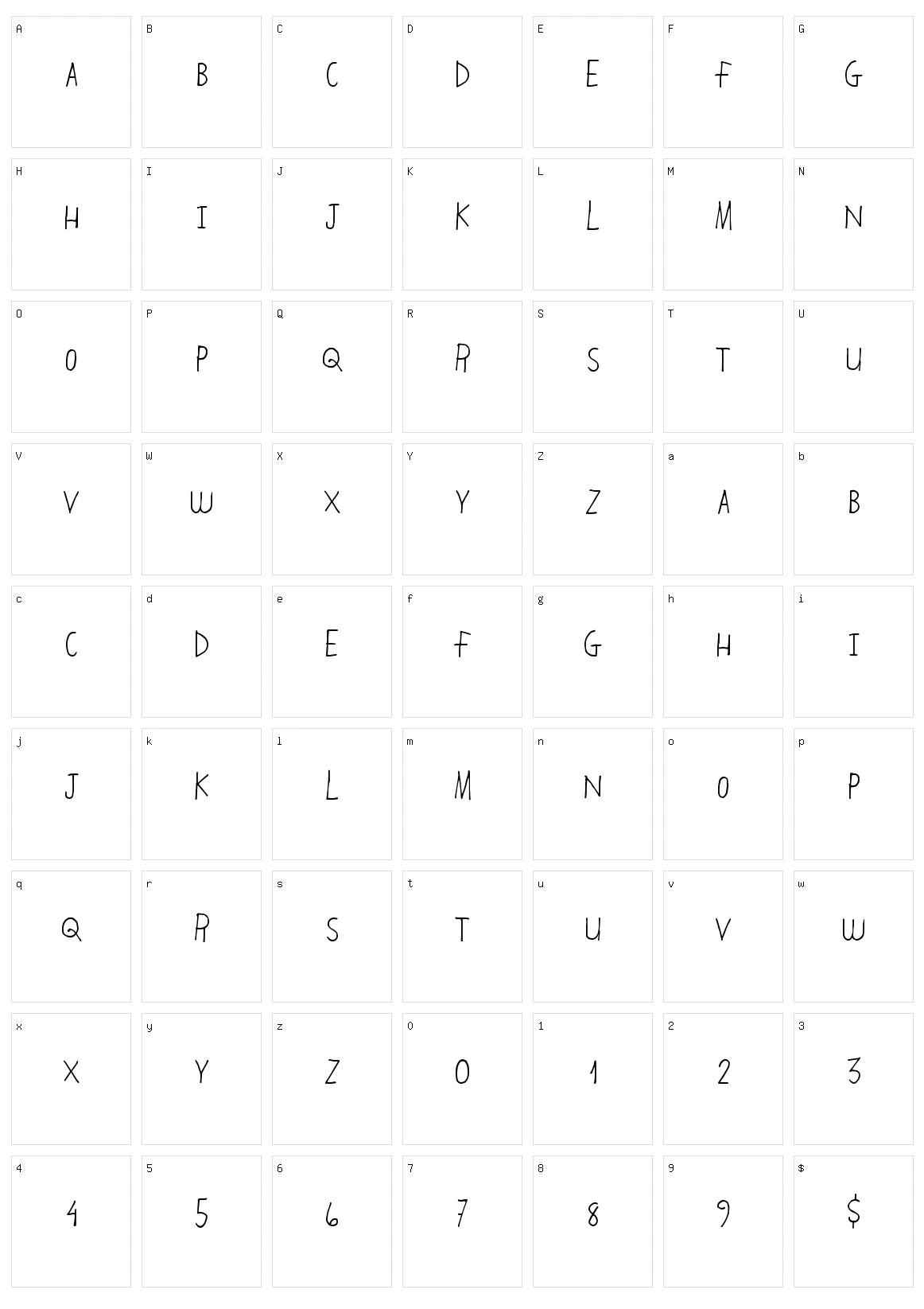 Handing Over Character Set