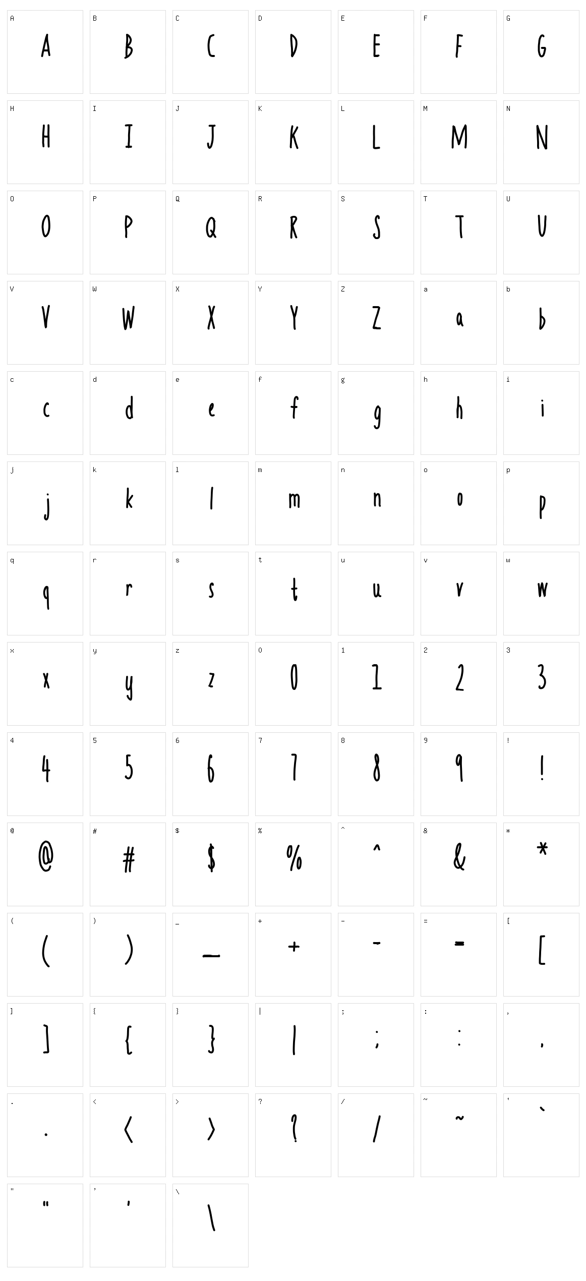 Handkerchief Character Set