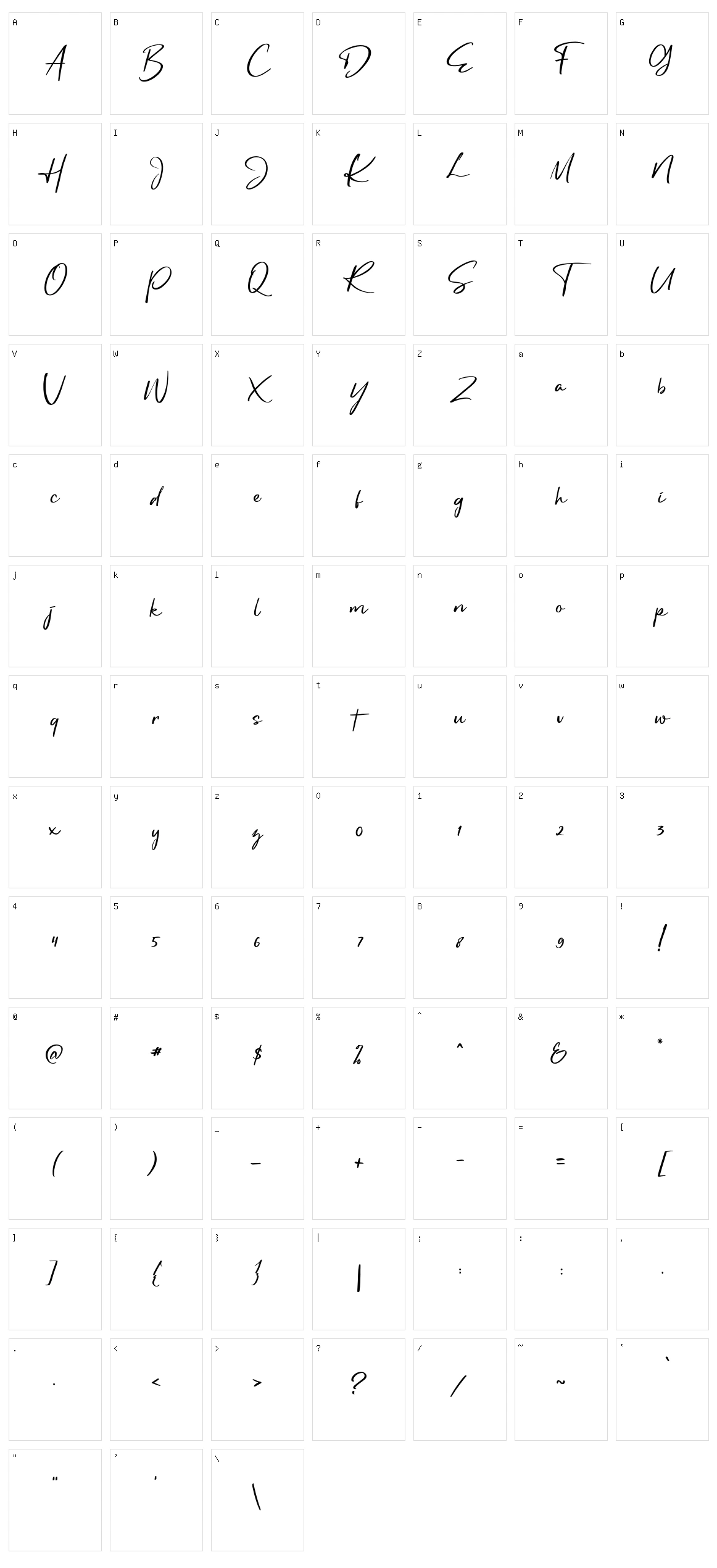 Handlettery Character Set