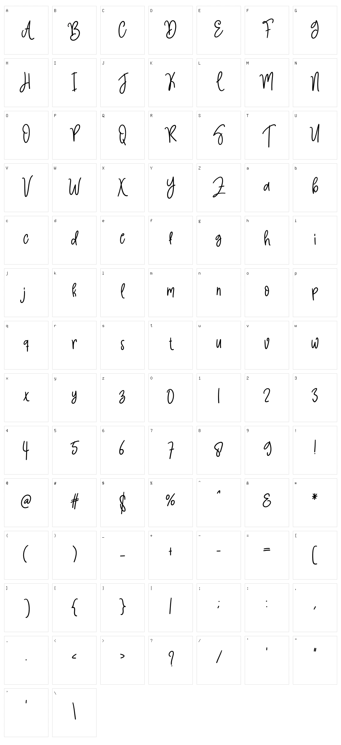 Handmade Character Set