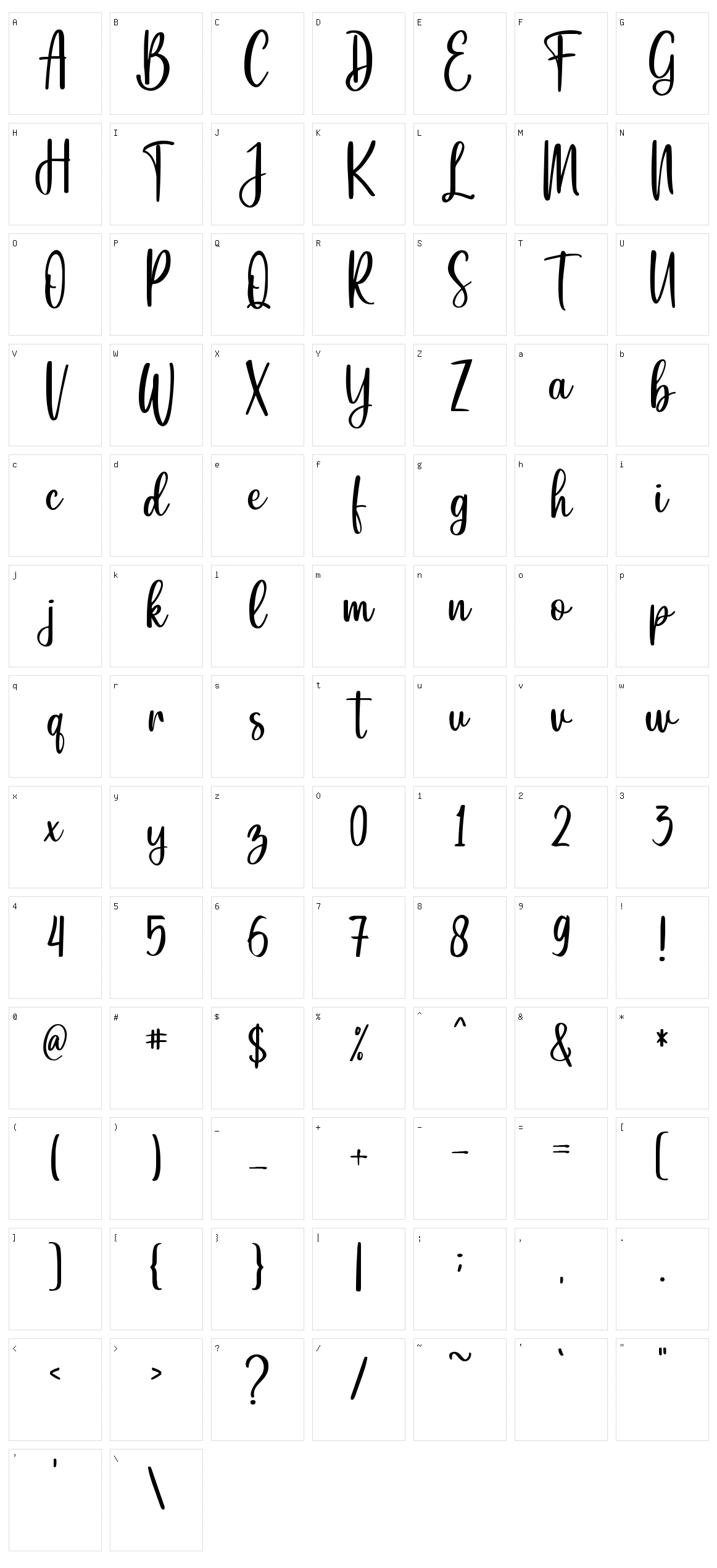 Handmade Character Set