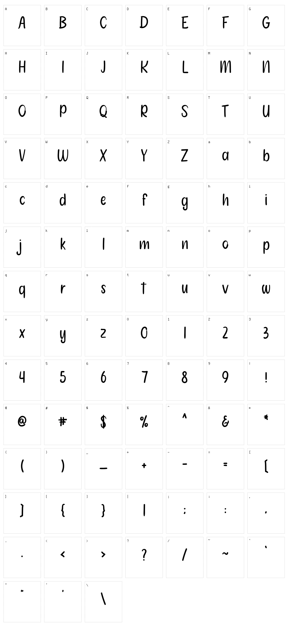 Handmade Character Set