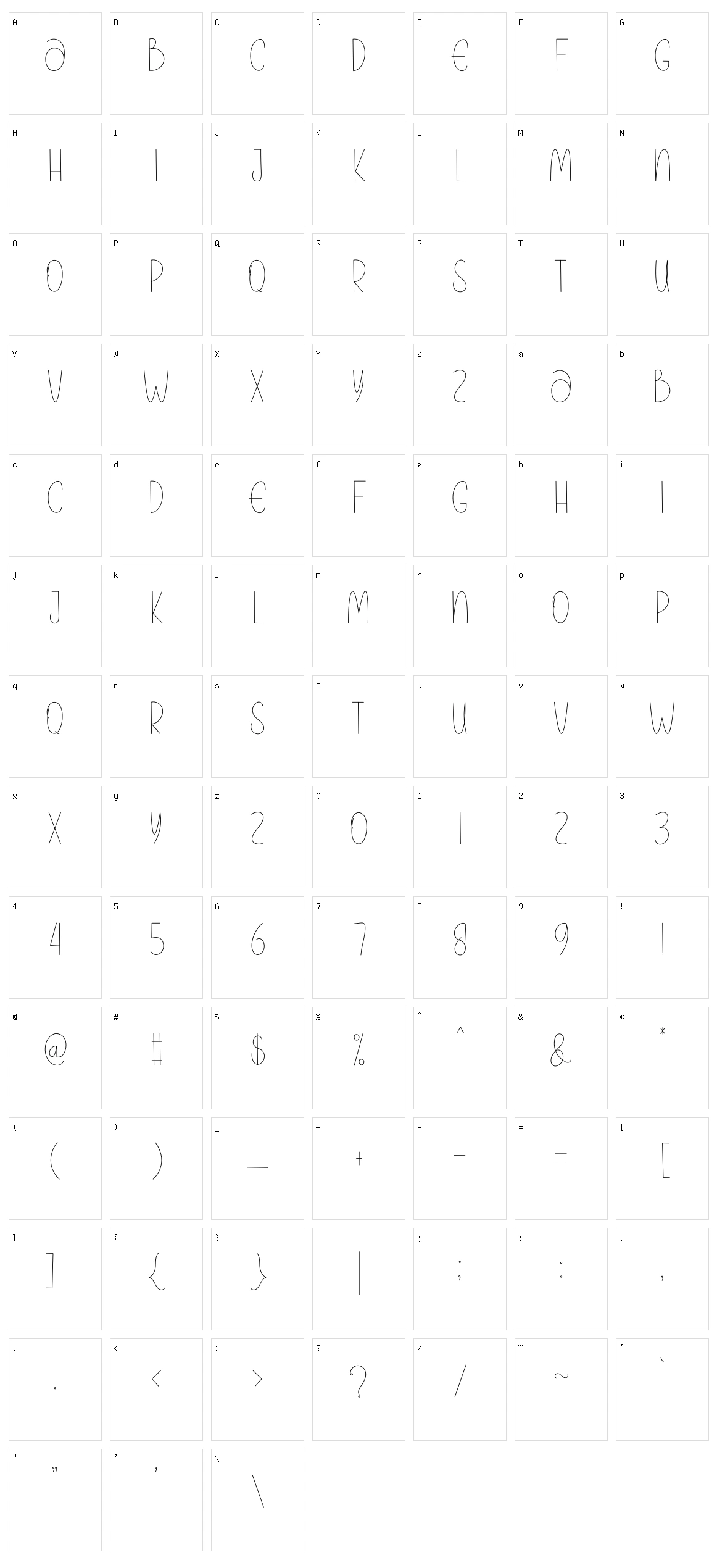 Handmade Character Set