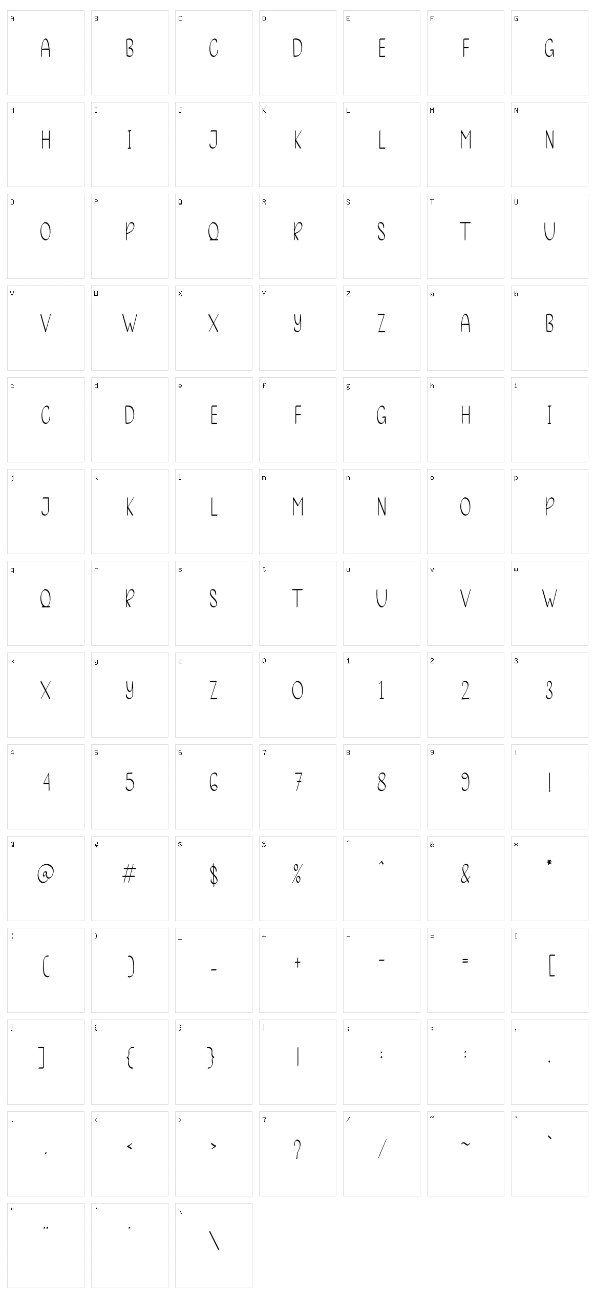 Handmade Calligraphy Character Set