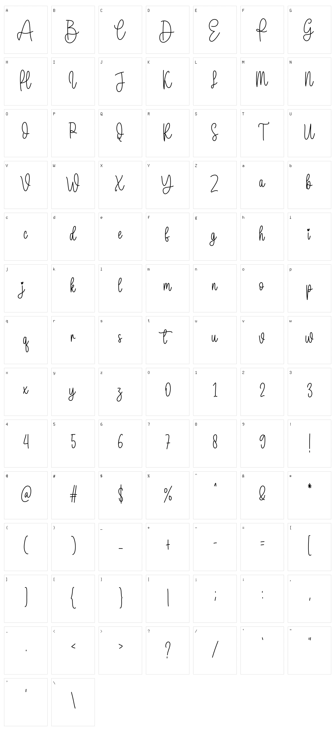 Handmade Sparkling Character Set