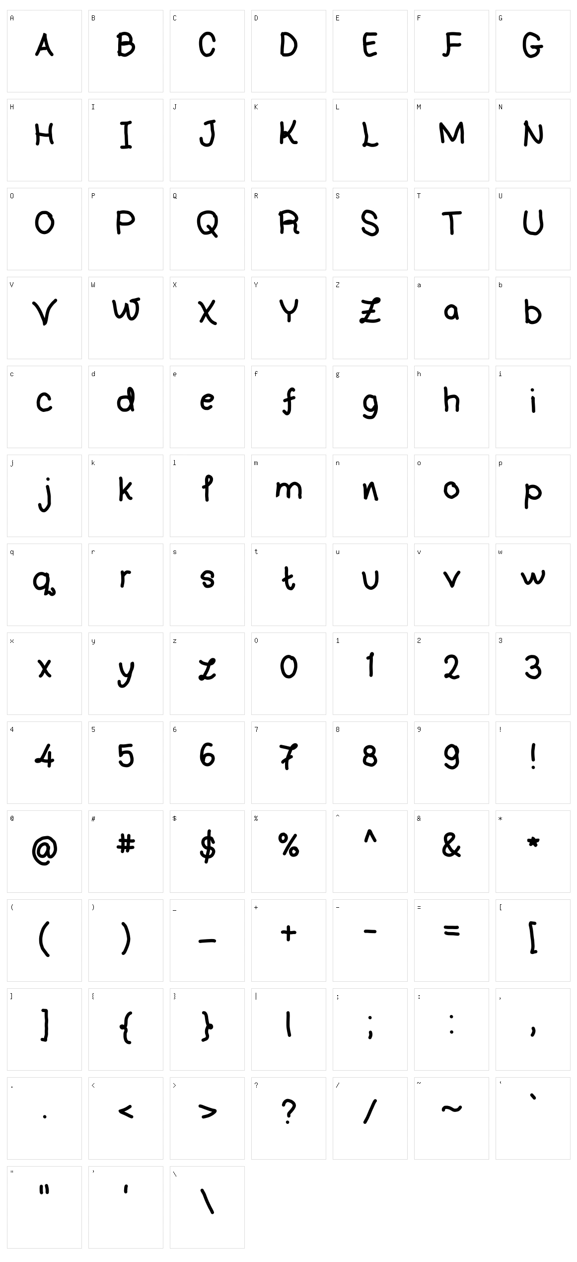 Handwriting 4 by CA Character Set