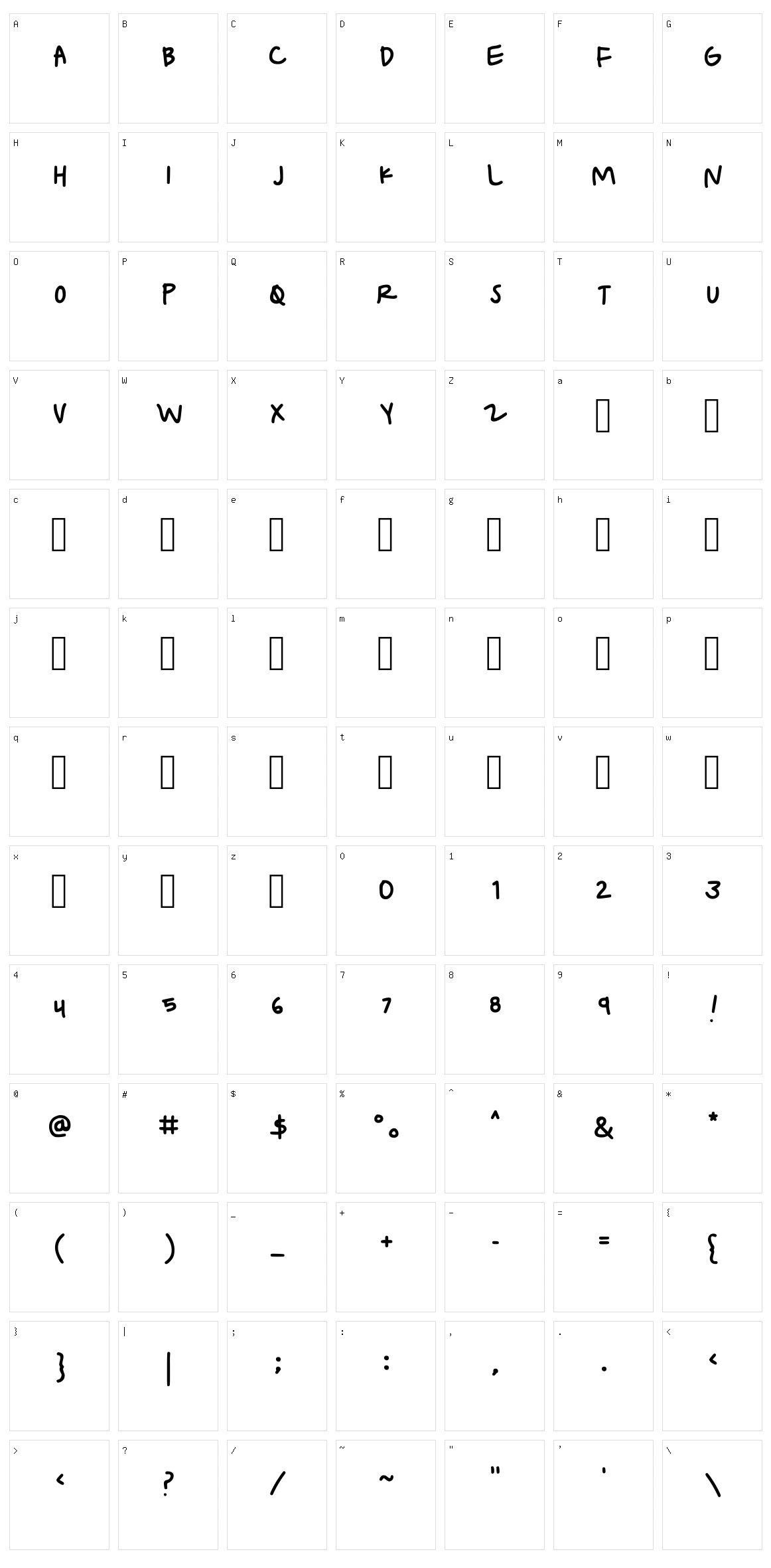 Handwritten Doodles Character Set