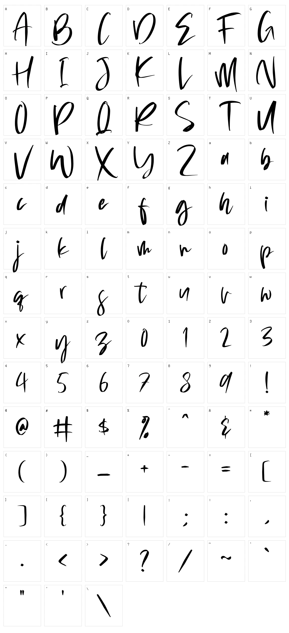Handwritten Dreams Character Set