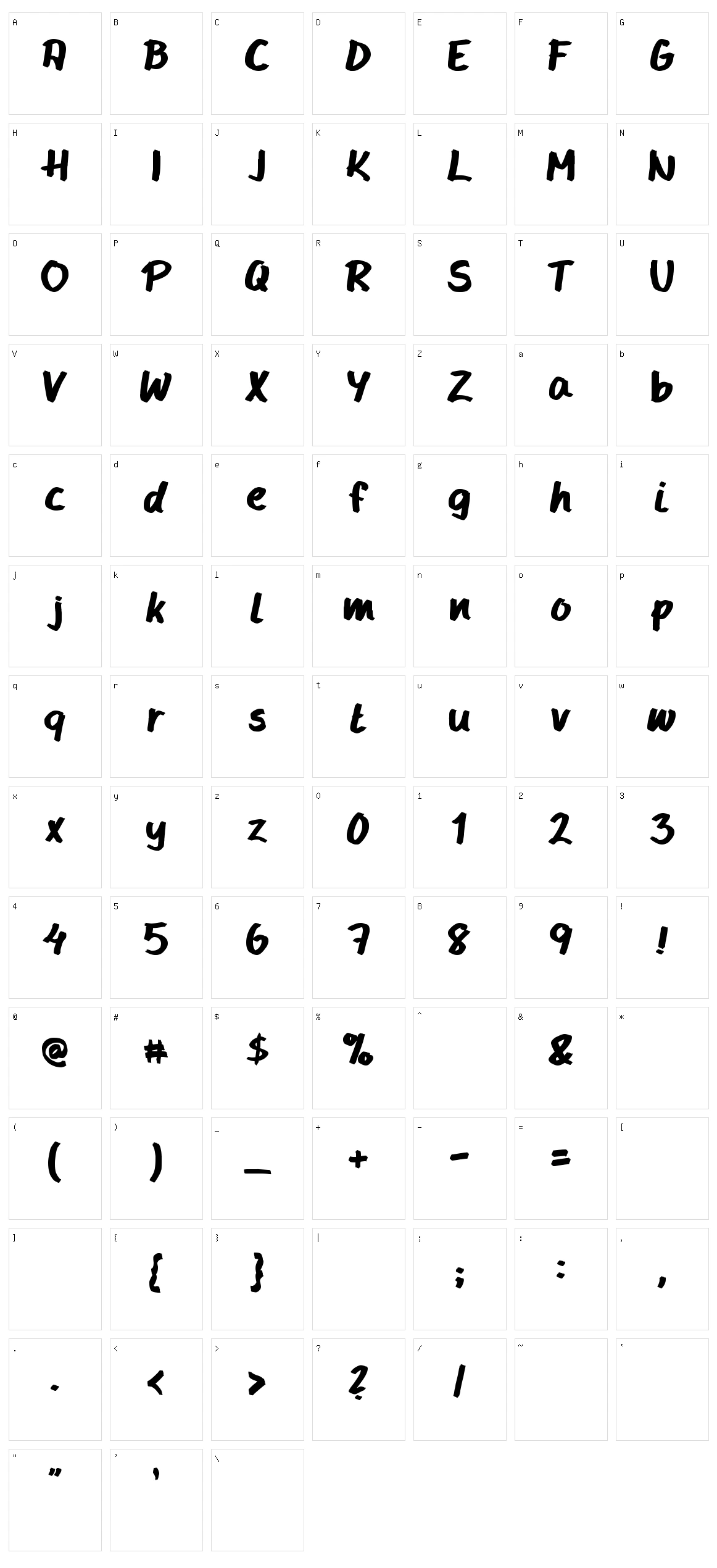 Handy Handy Character Set