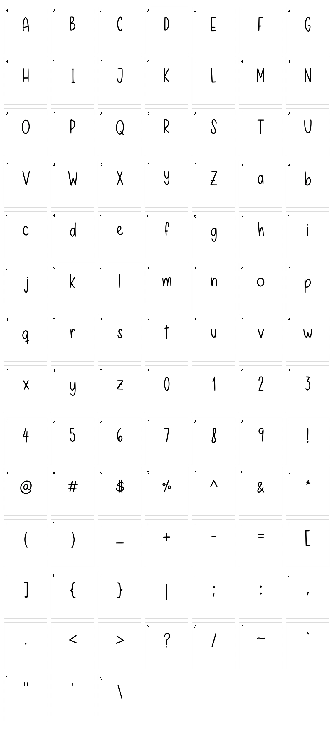 Handy Stuff Character Set