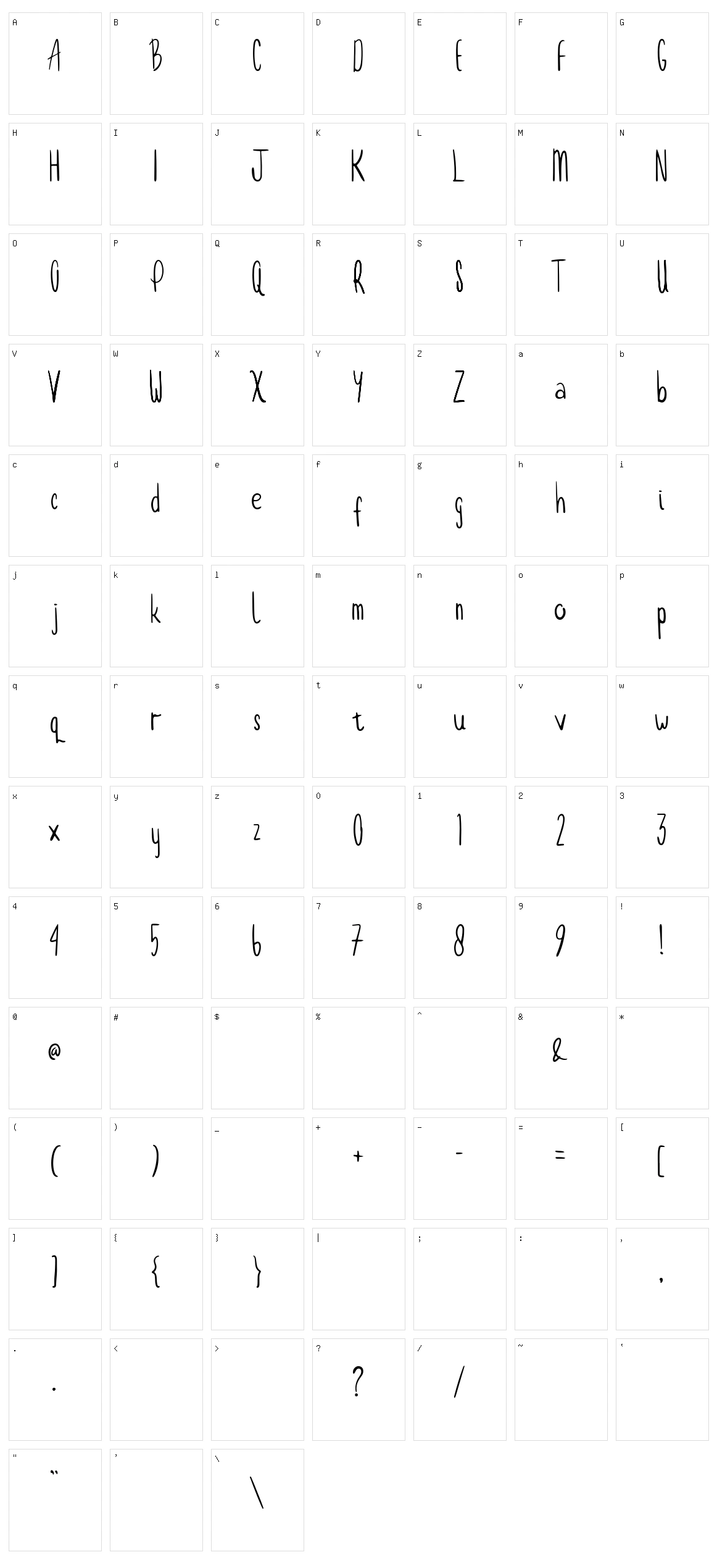 Hanooman Character Set