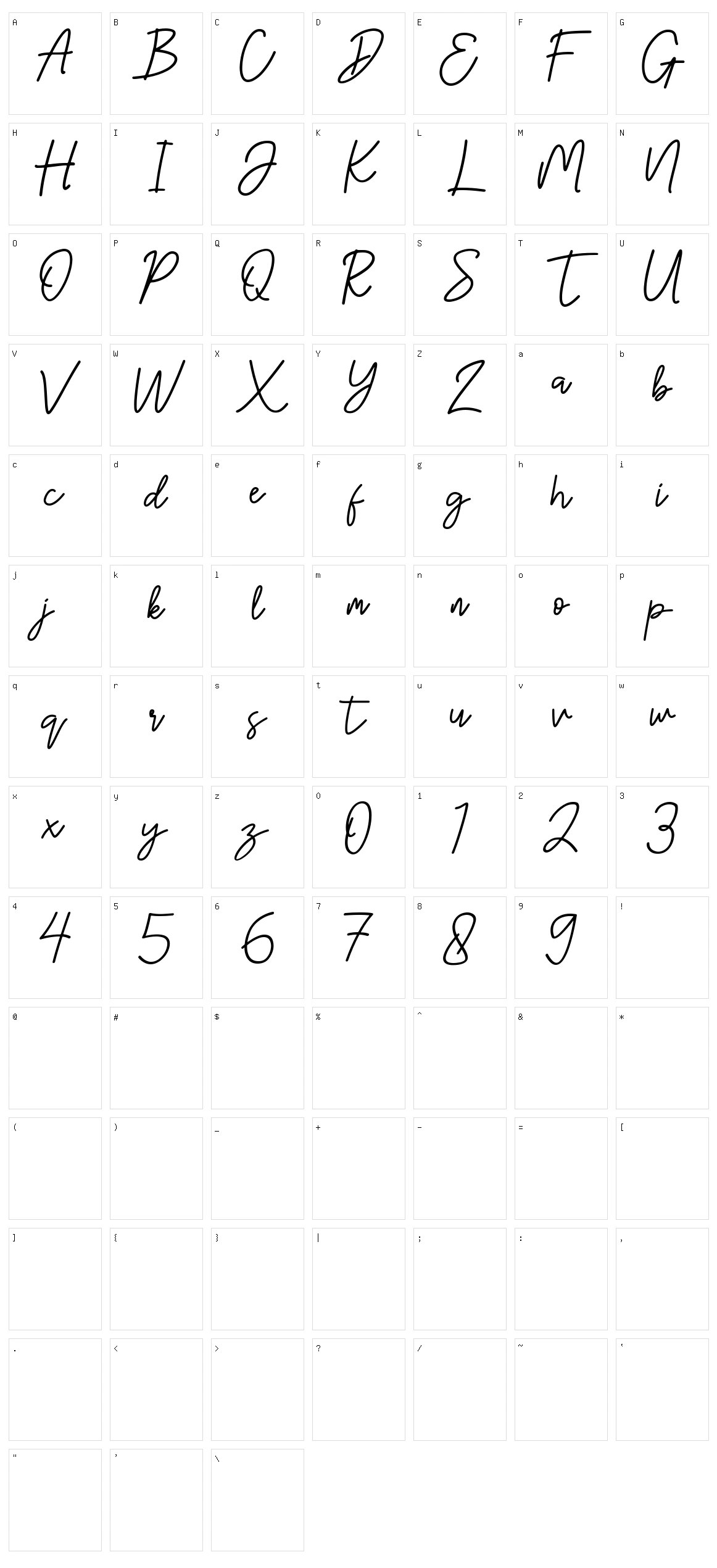 Hanster Character Set