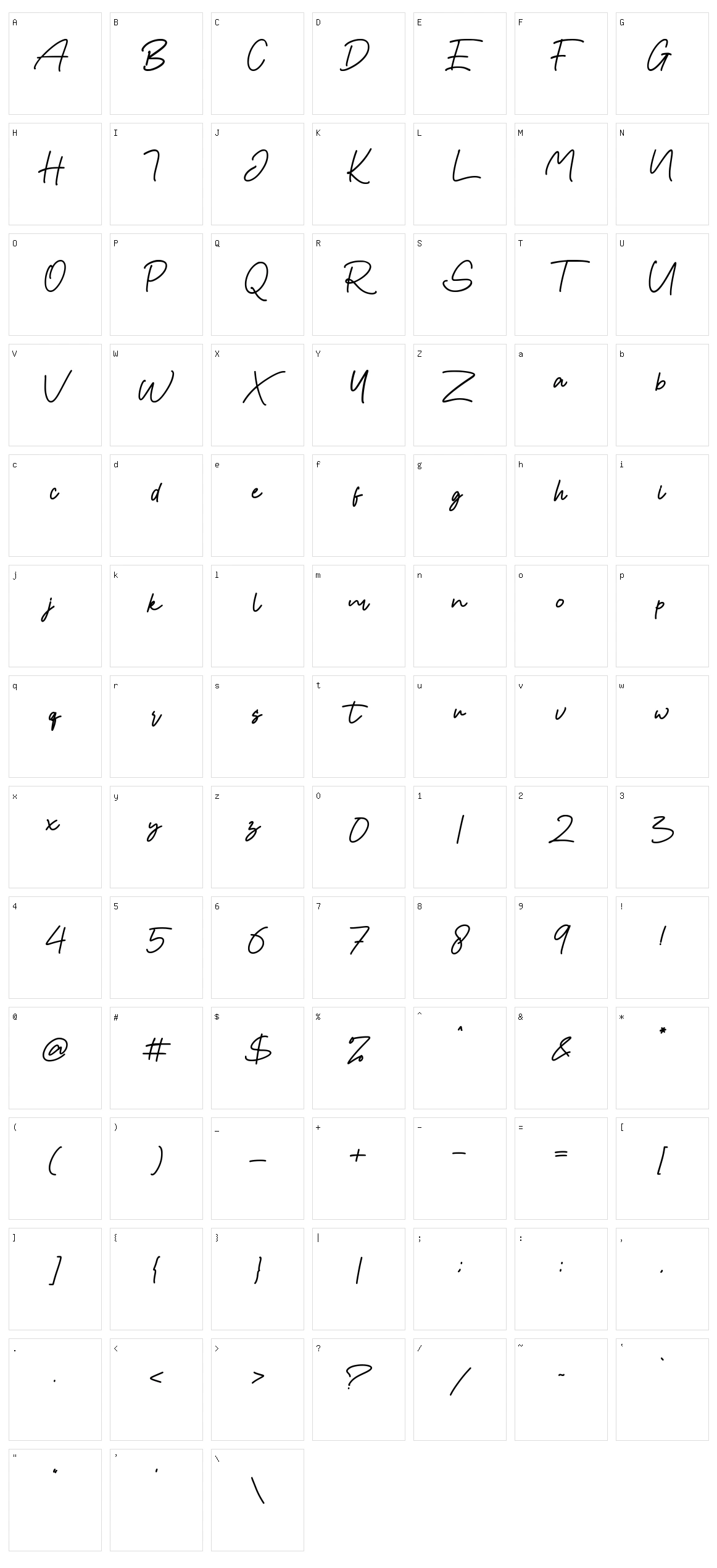 Hany Petter Character Set
