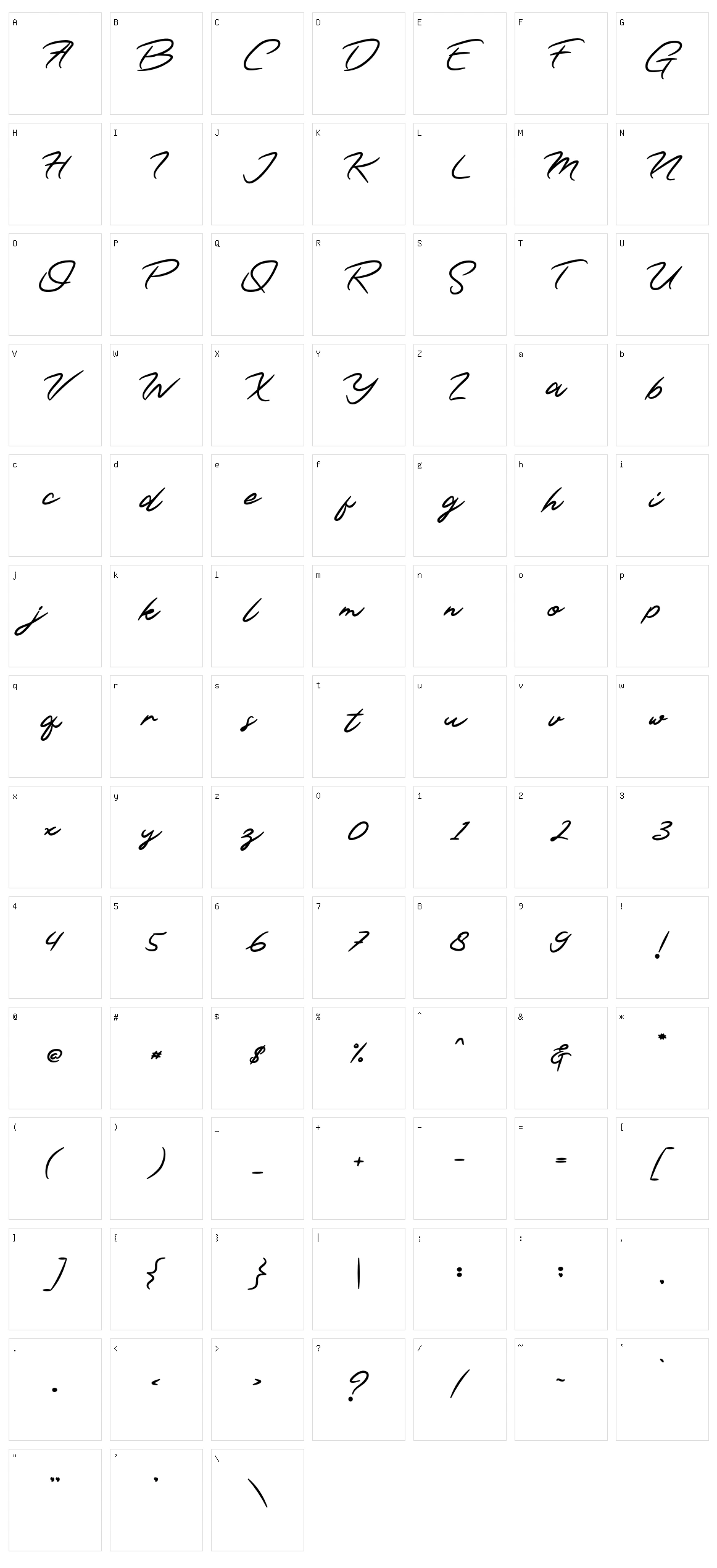 Happening Character Set