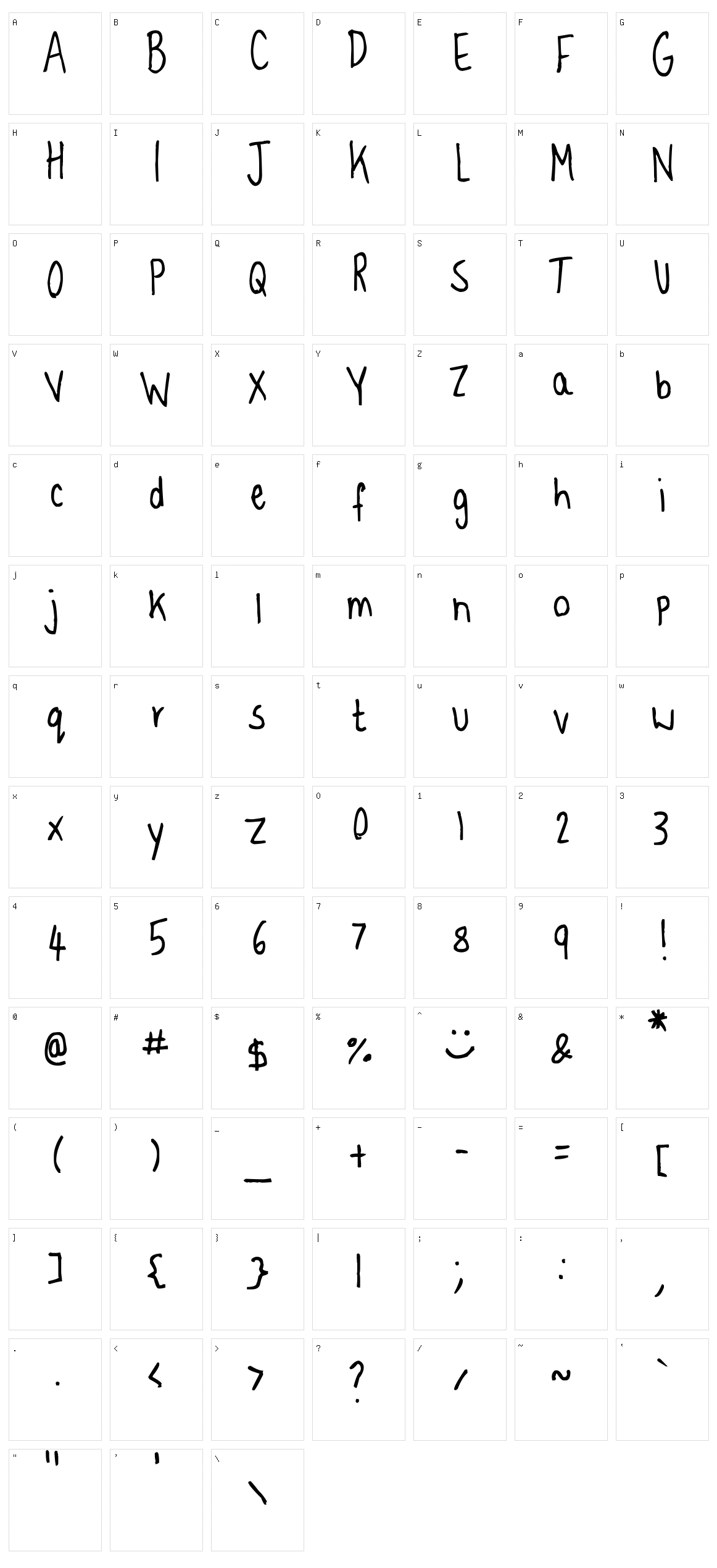 Happy Pappy Character Set