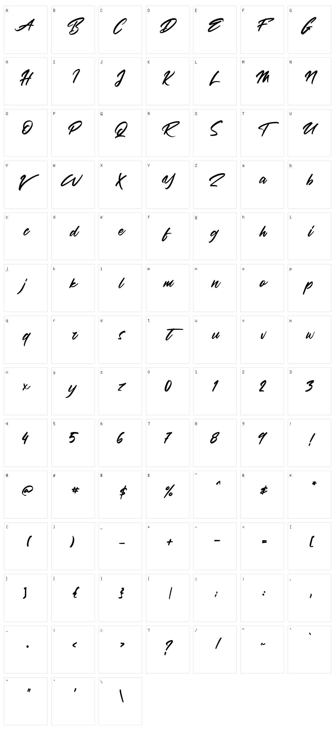 Haredang Character Set