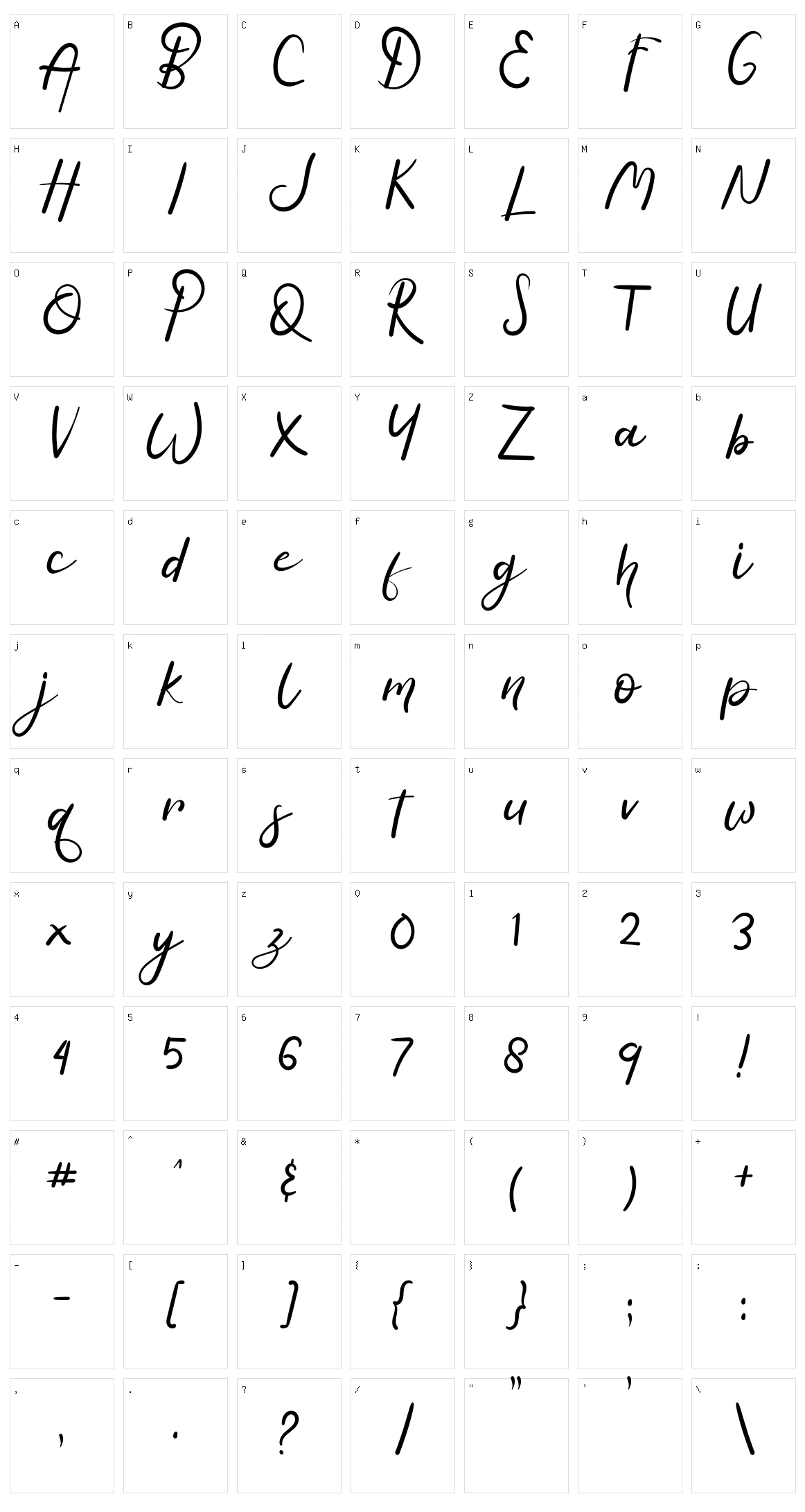 Hasella Character Set