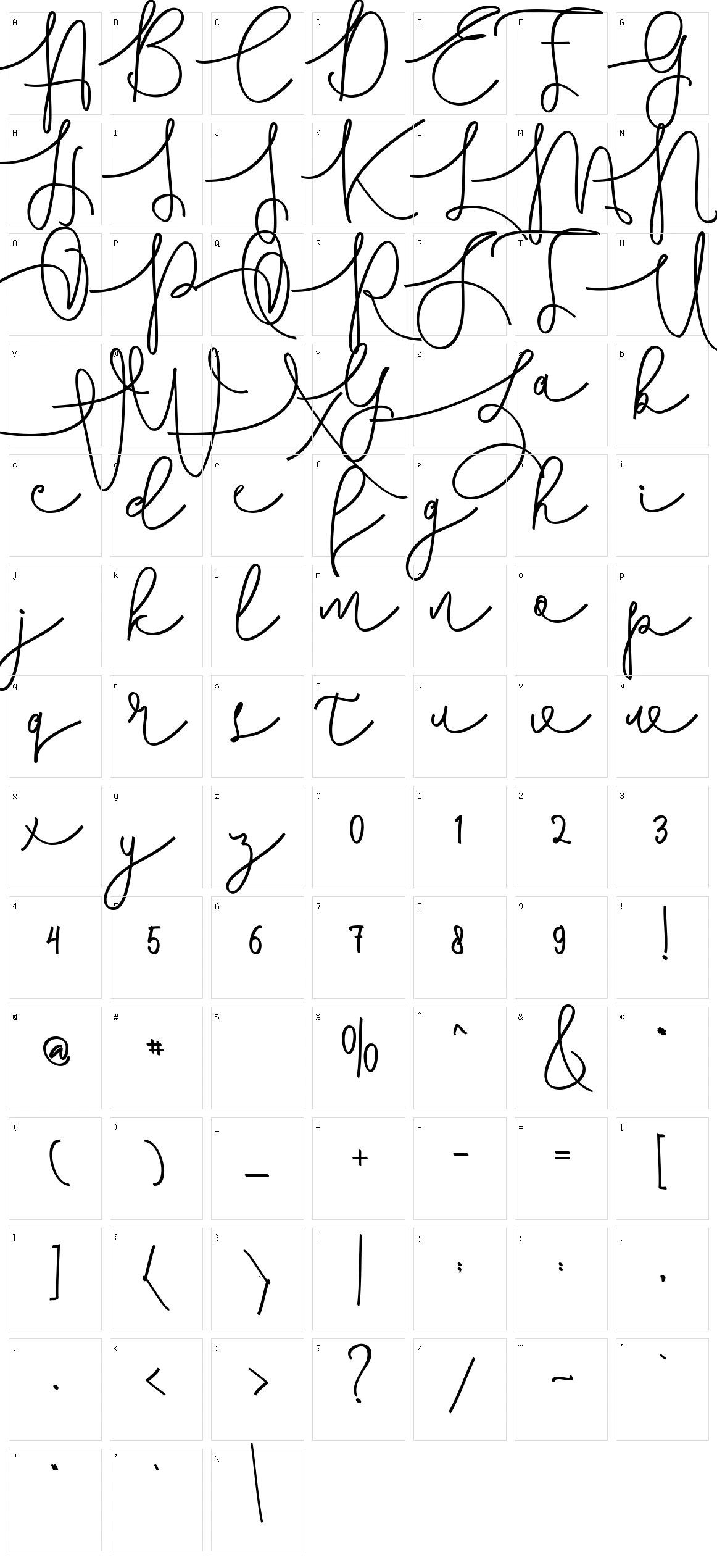 Hasnita Character Set
