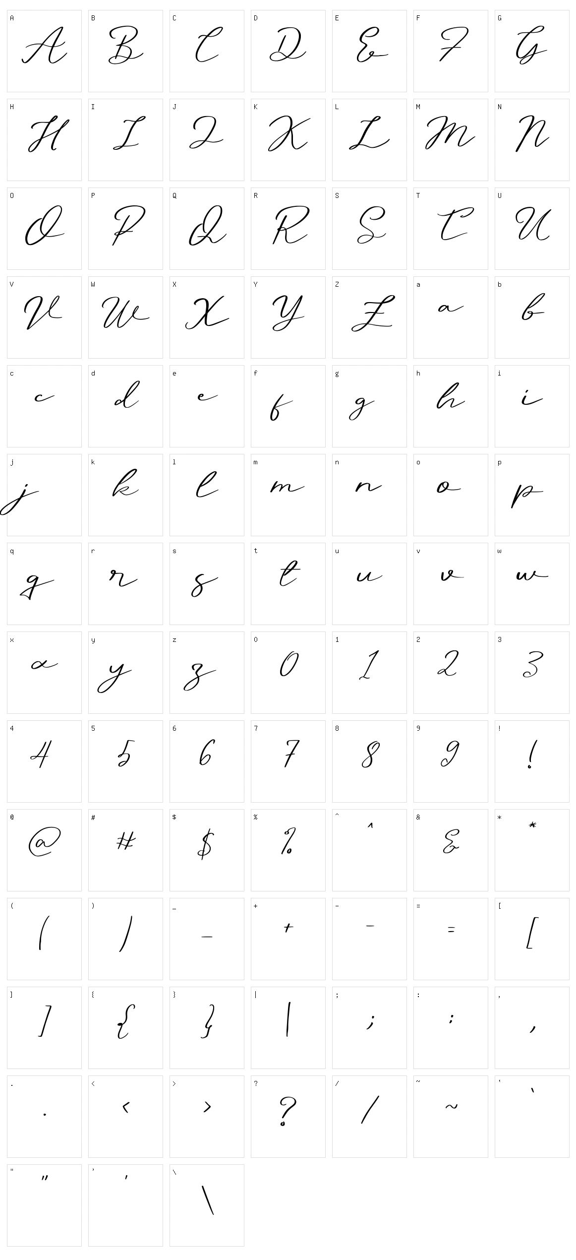 Hassey Character Set