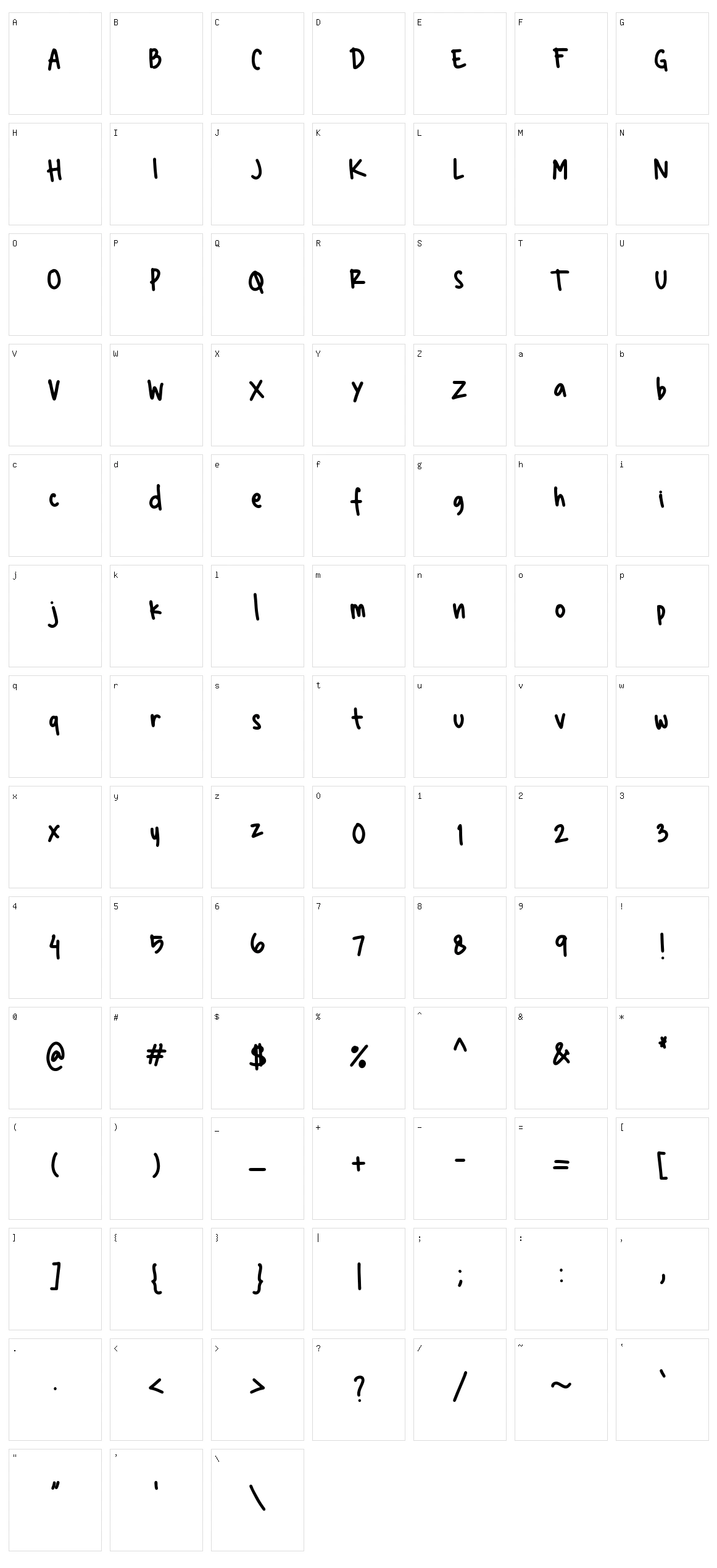 Hate Your Writing Character Set