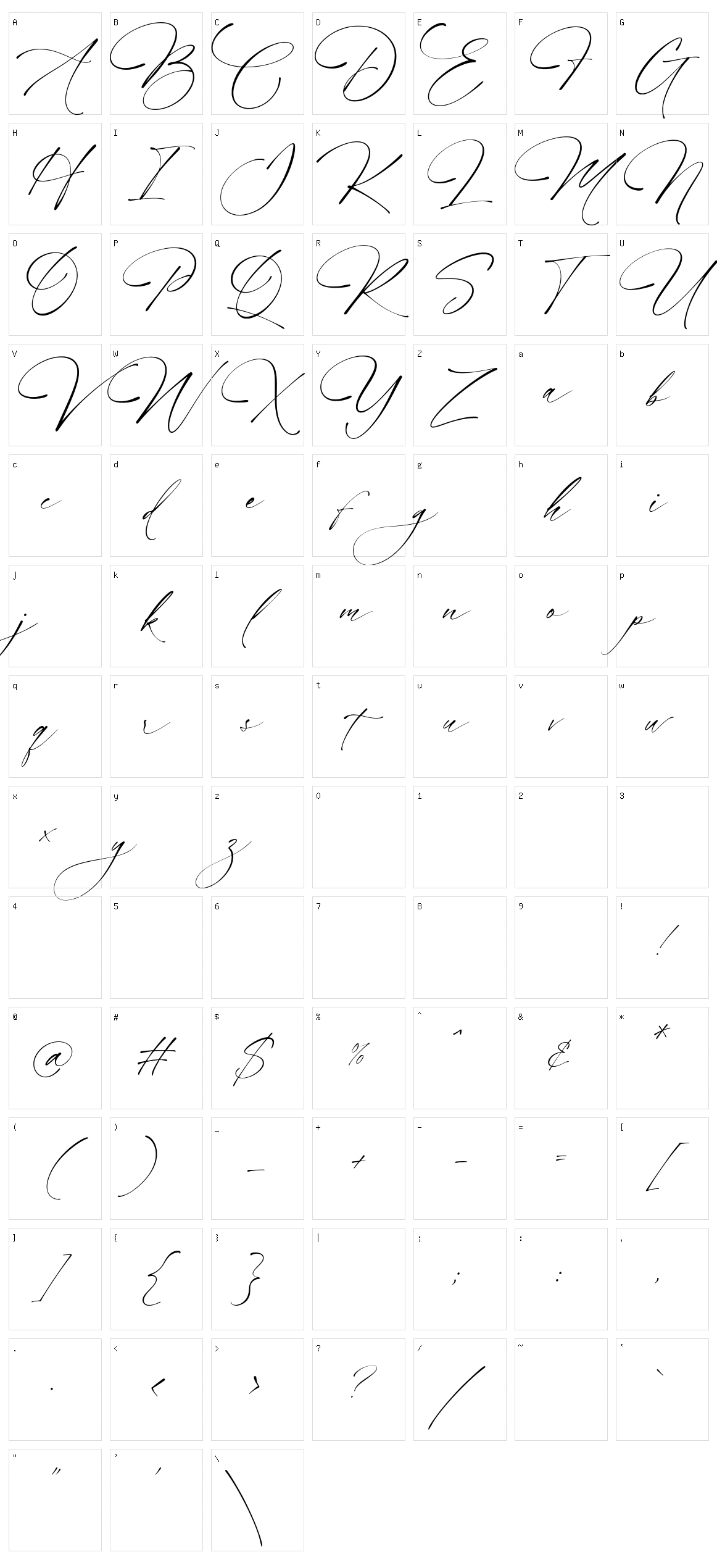 Hathaway Character Set