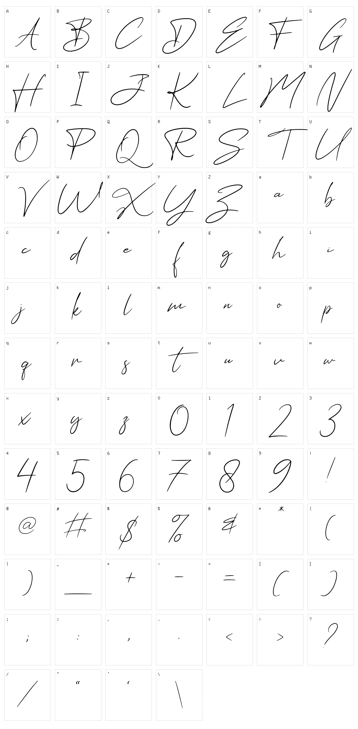 Hathem Bosteem Character Set
