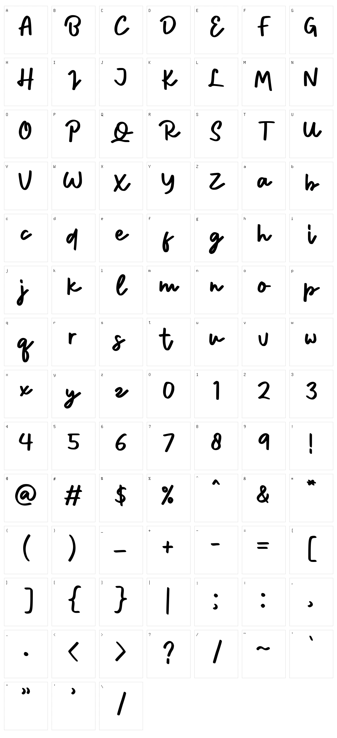 Hatimune Character Set
