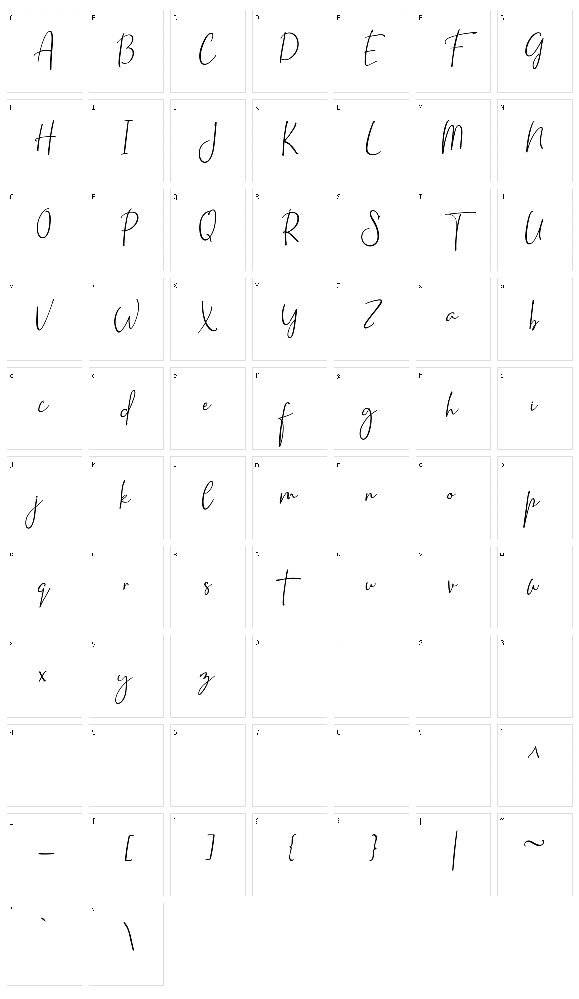Hatmi White Character Set