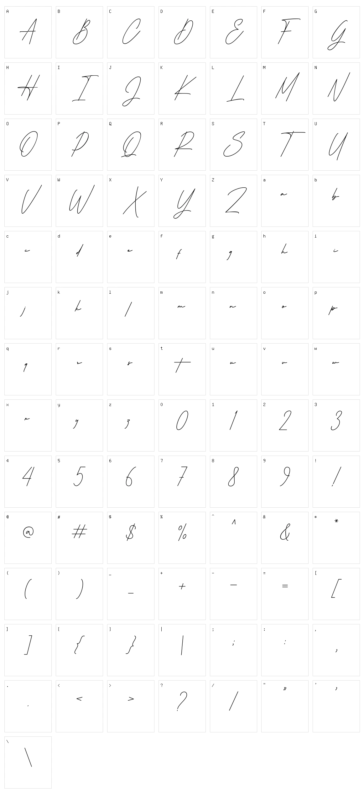 Hatshows Signature Character Set