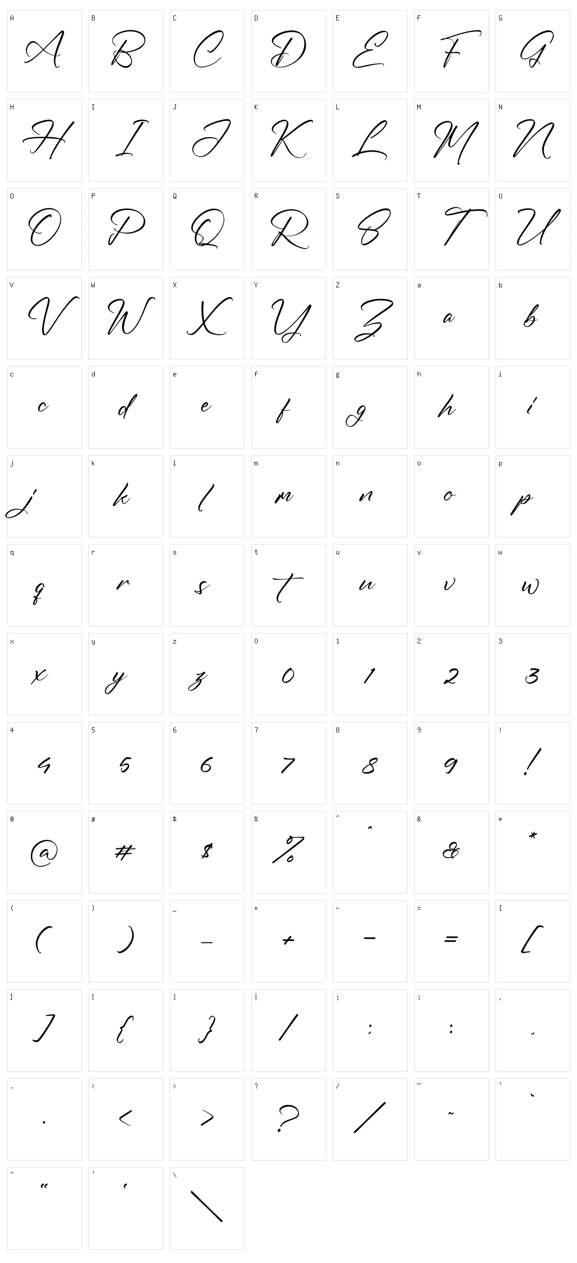Hatthews Character Set