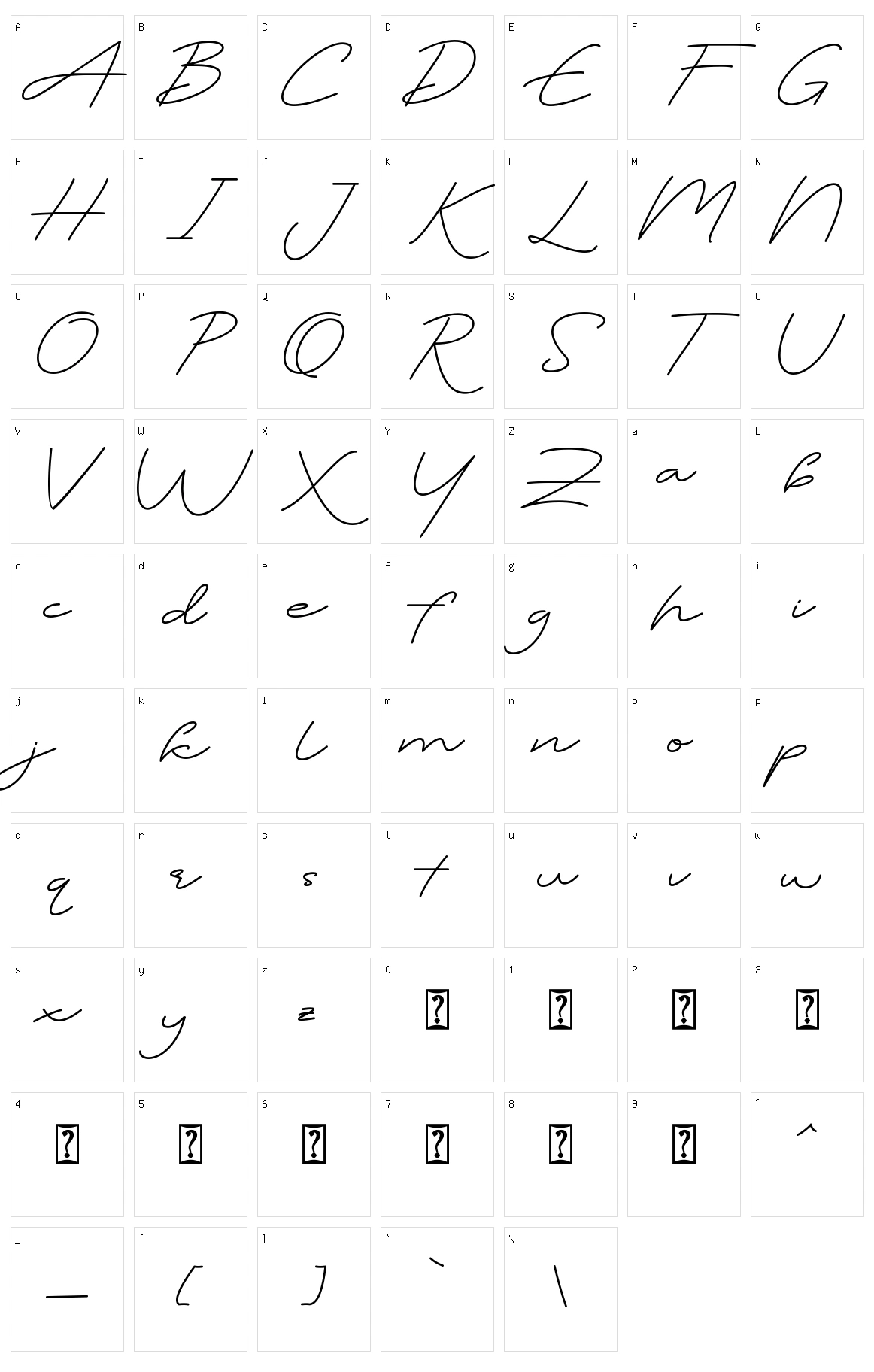 Hattori Character Set