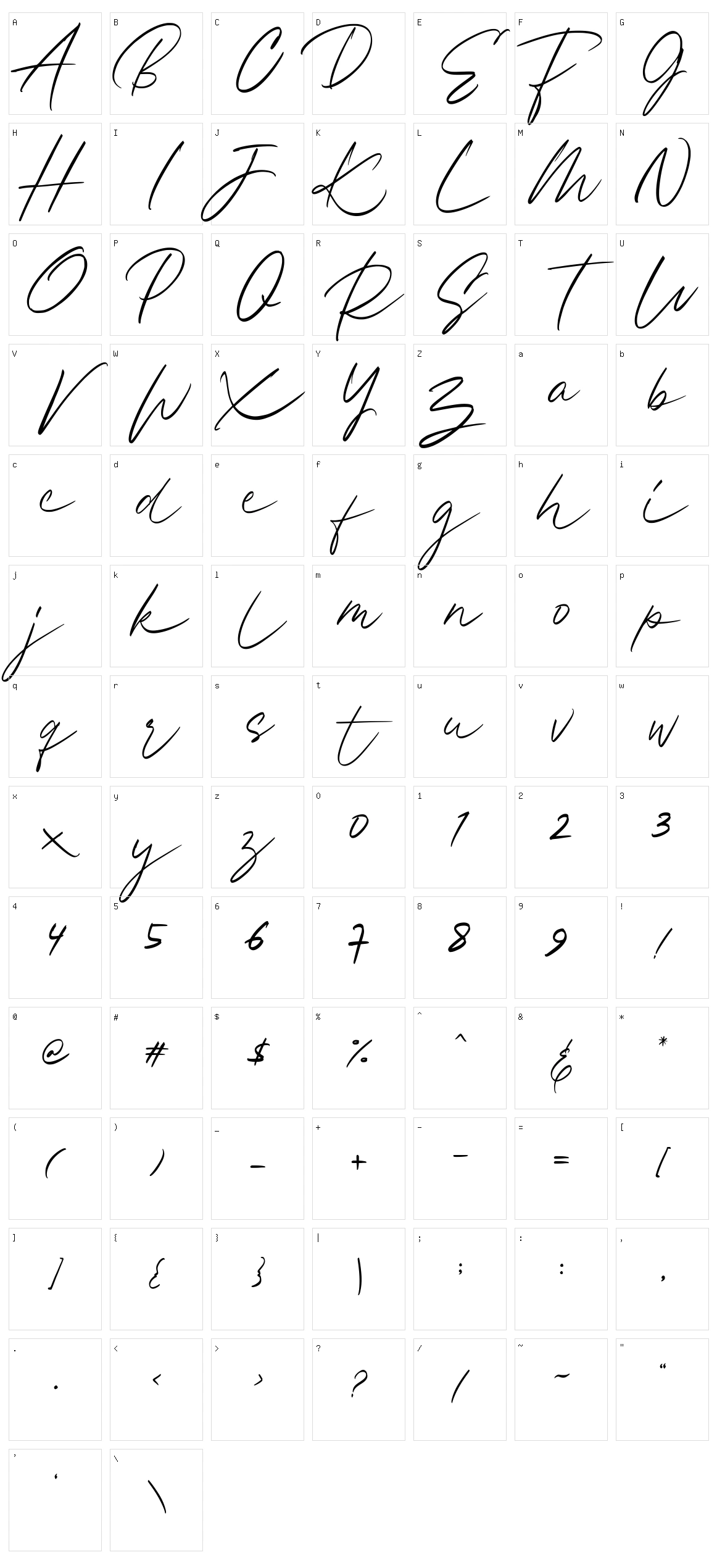 Hayasaka Character Set
