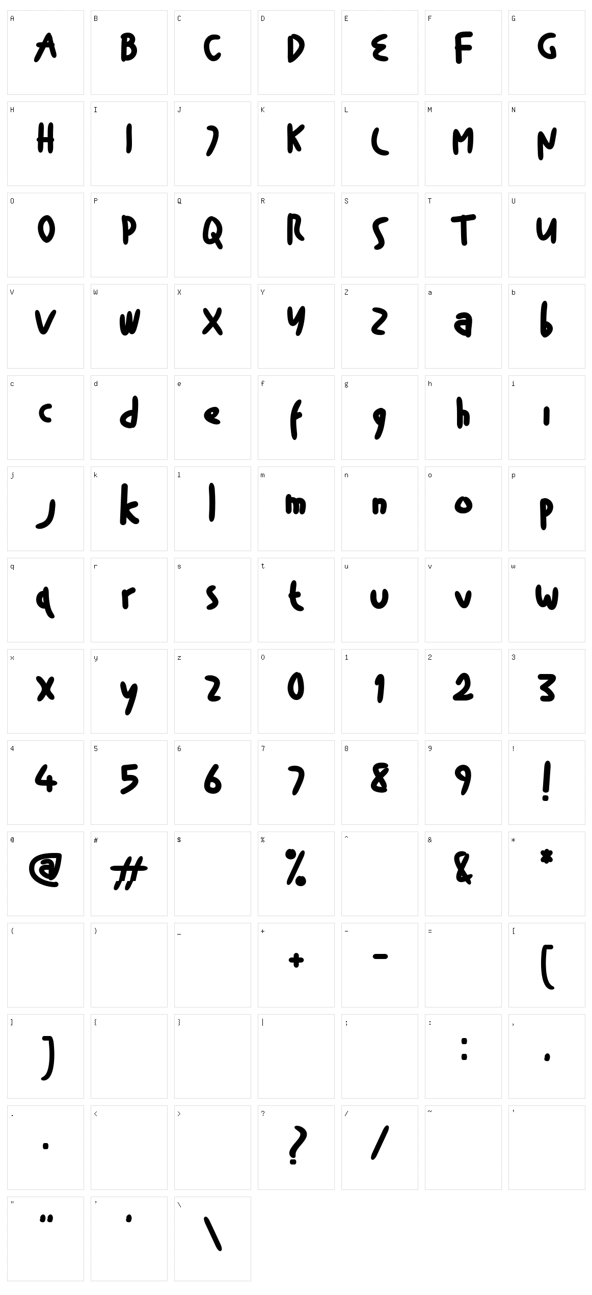 Haylow Marker Character Set