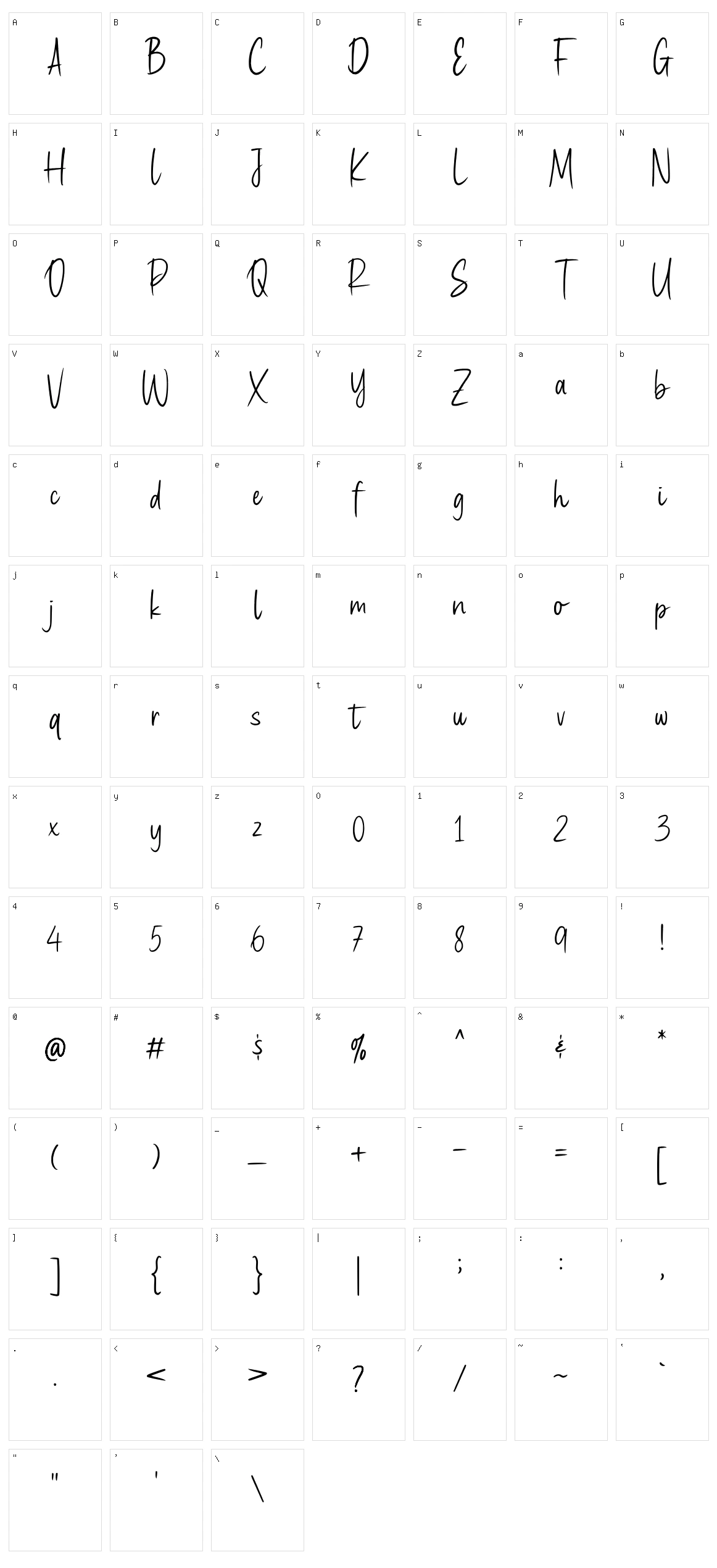 Haypearl Character Set